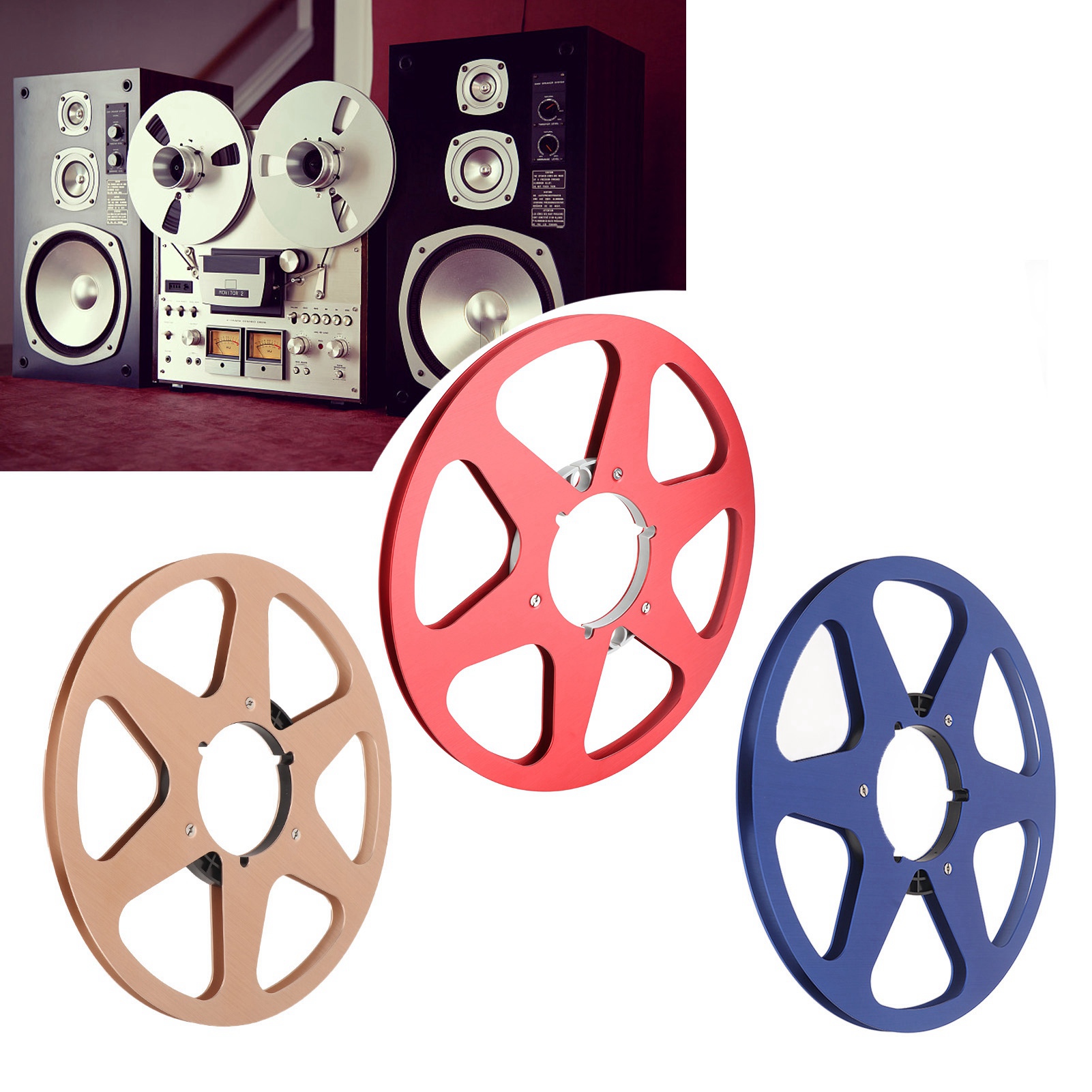 1/4 Empty Tape Reel Reel Tape Recorder Accessory Empty Disc Opening Machine NEW - Afbeelding 20 van 21