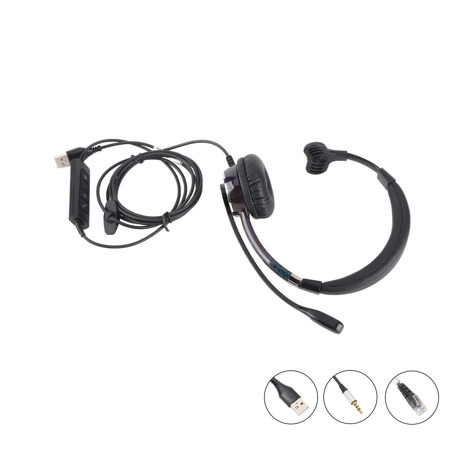 Telephone Headset Professional Noise Canceling Single Ear Customer Service SLK - Photo 13/18
