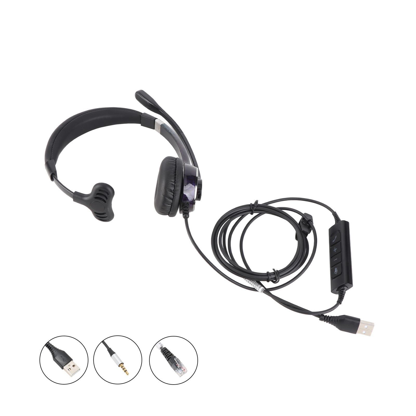 Telephone Headset Professional Noise Canceling Single Ear Customer Service SLK - Photo 14/18