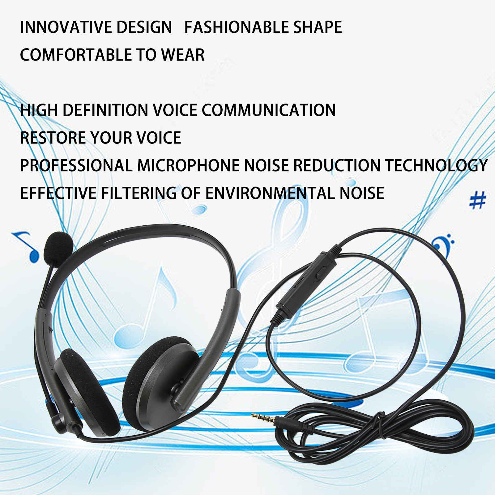 Call Center Headset Stylish Noise Cancelling HD Call Hearing Tel - Picture 27 of 36