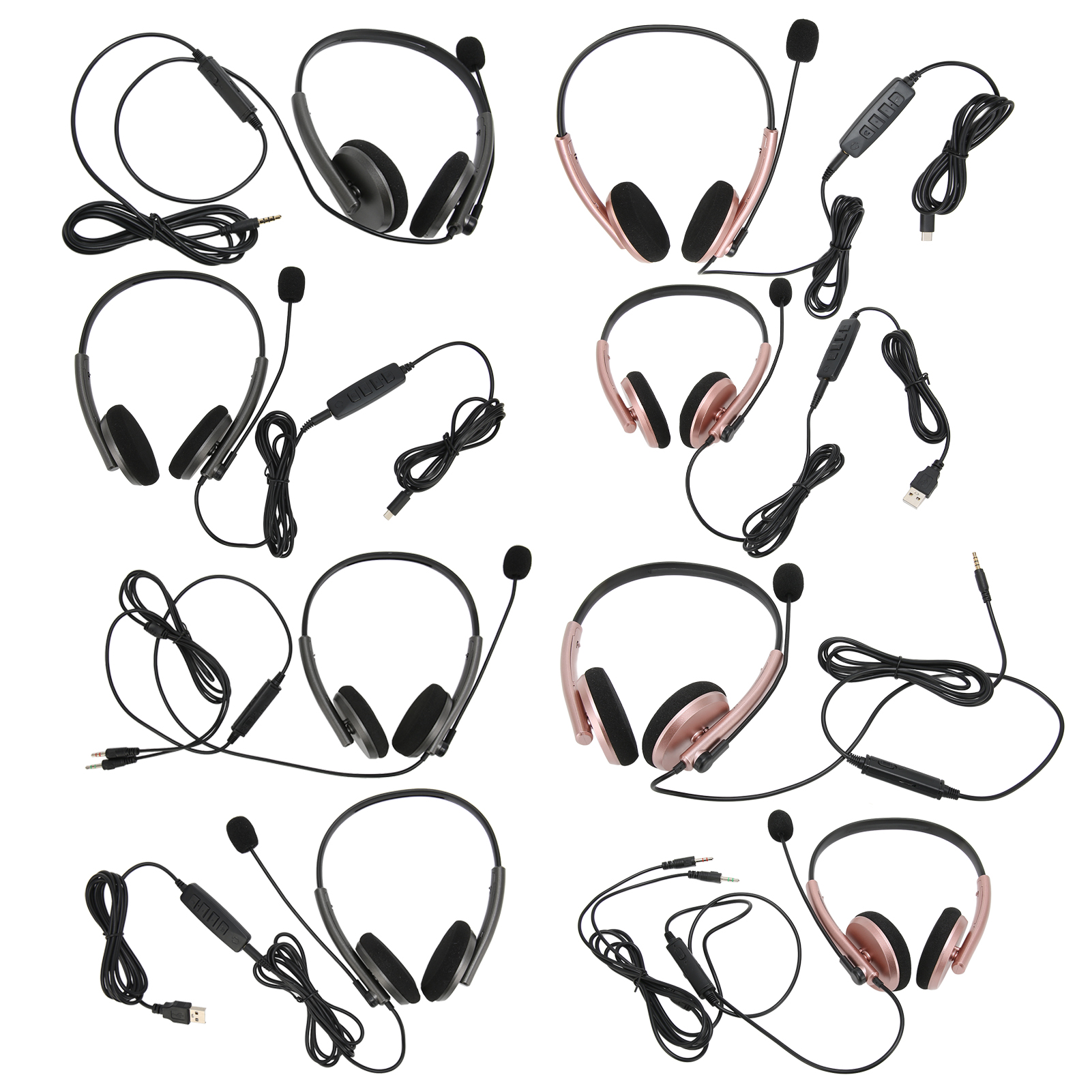 Call Center Headset Stylish Noise Cancelling HD Call Hearing Tel - Picture 23 of 36
