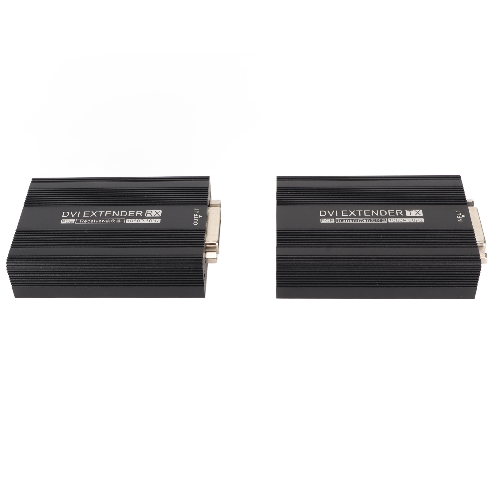 DVI Extender 1920x1080P At 60HZ POE Single Power Supply Plug And Play Video E DB - Photo 14/21