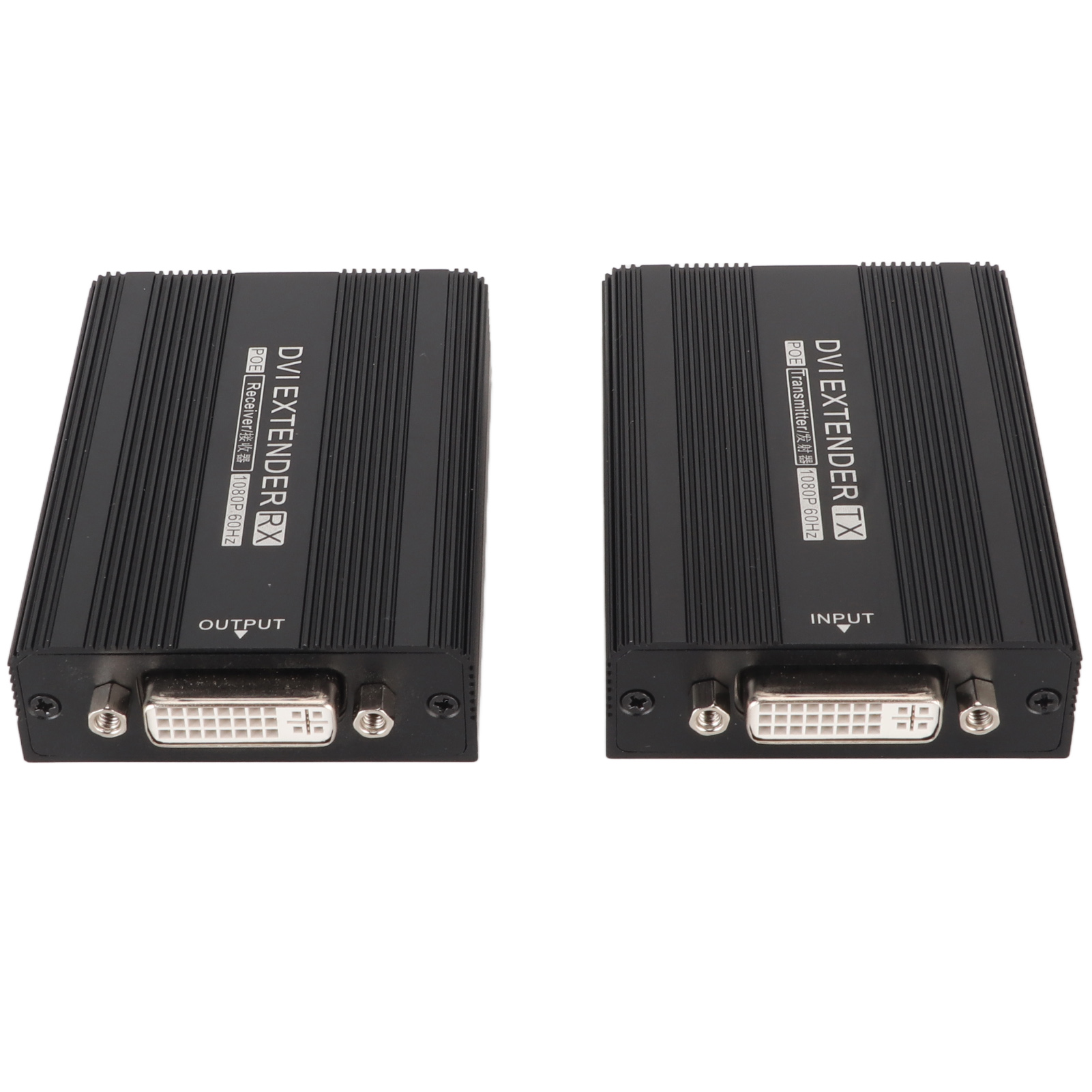 DVI Extender 1920x1080P At 60HZ POE Single Power Supply Plug And Play Video E DB - Photo 13/21