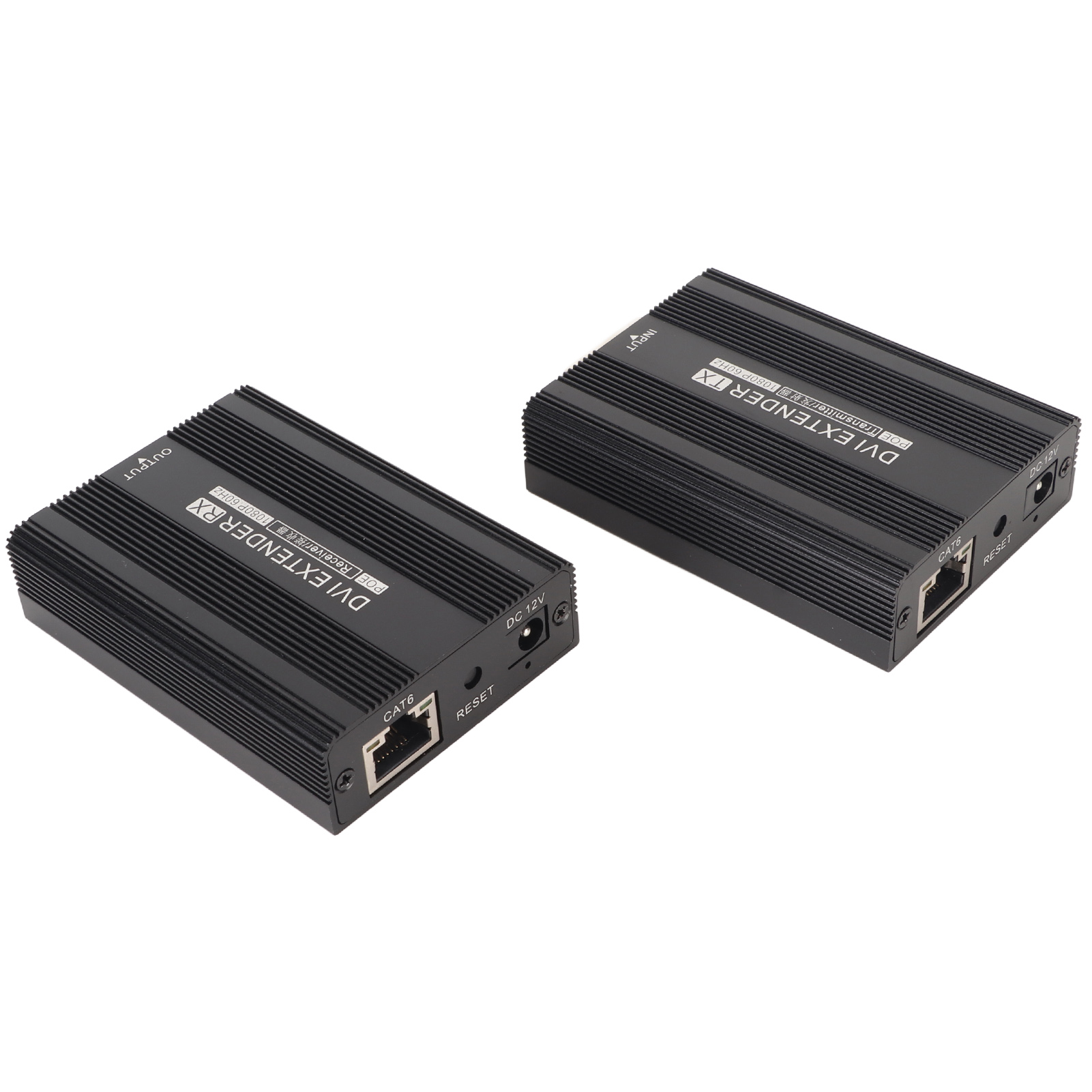 DVI Extender 1920x1080P At 60HZ POE Single Power Supply Plug And Play Video E DB - Photo 15/21