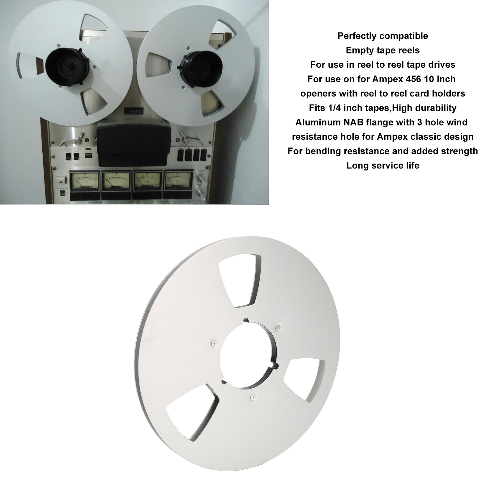 Empty Tape Reel Replacement 10in Open Reel Takeup Reel For Grand Maste New - Photo 14/21