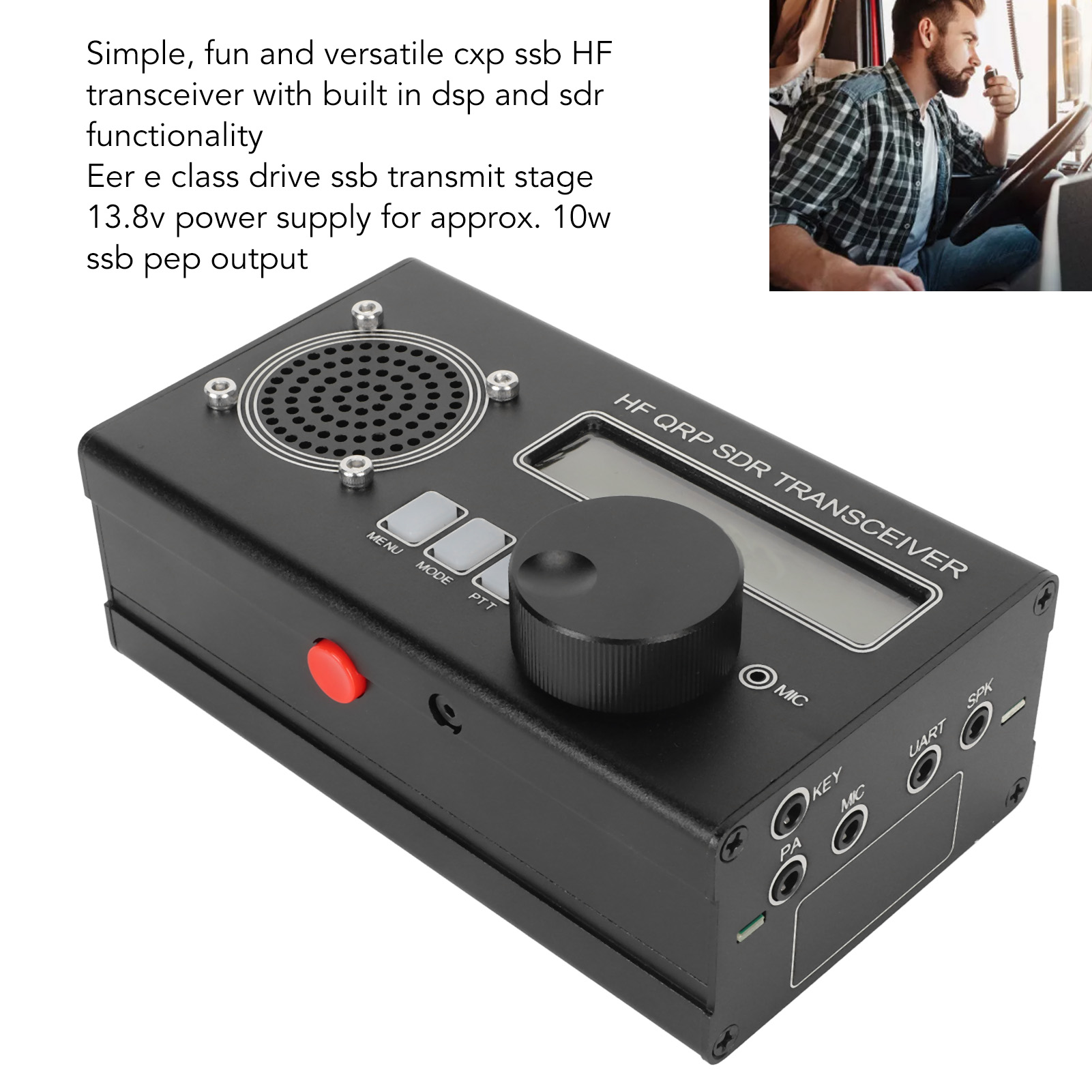 SDR Transceiver Radio Receiver Open Source USDX QRP HF 8 Band USDR Shortwave FY - Zdjęcie 28 z 30