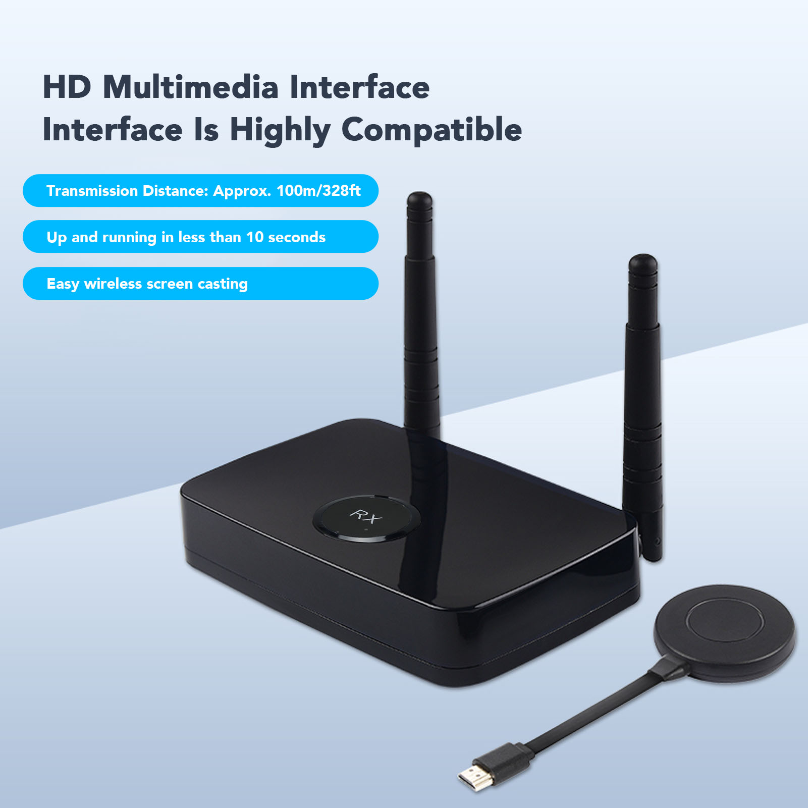 HD Multimedia Interface Transmitter Receiver Plug And Play Wireless AV Extend FY - Afbeelding 28 van 33