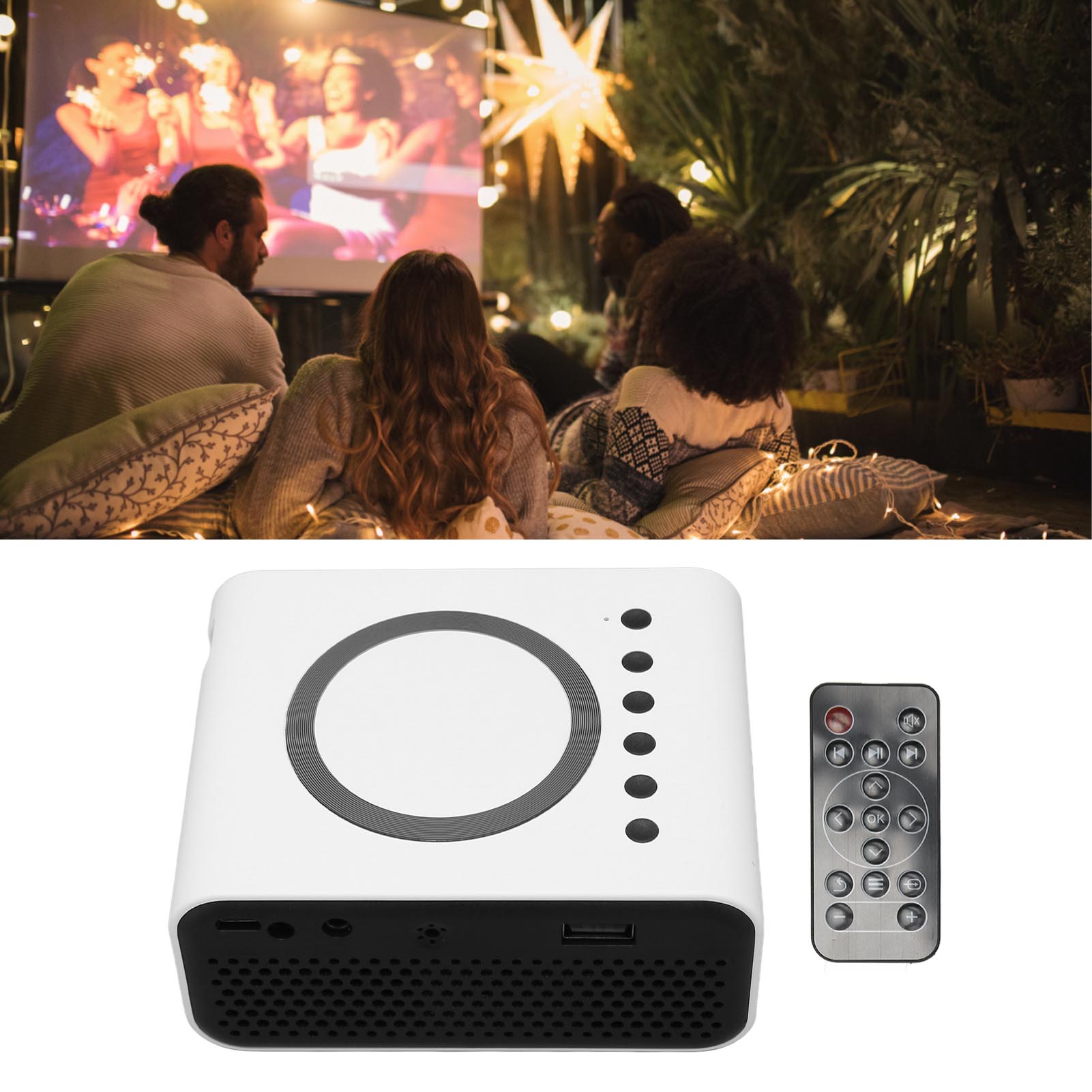 Mini Proiettore Portatile Full HD 1080P Home Theater Proiettore Film per Laptop - Foto 17 di 18