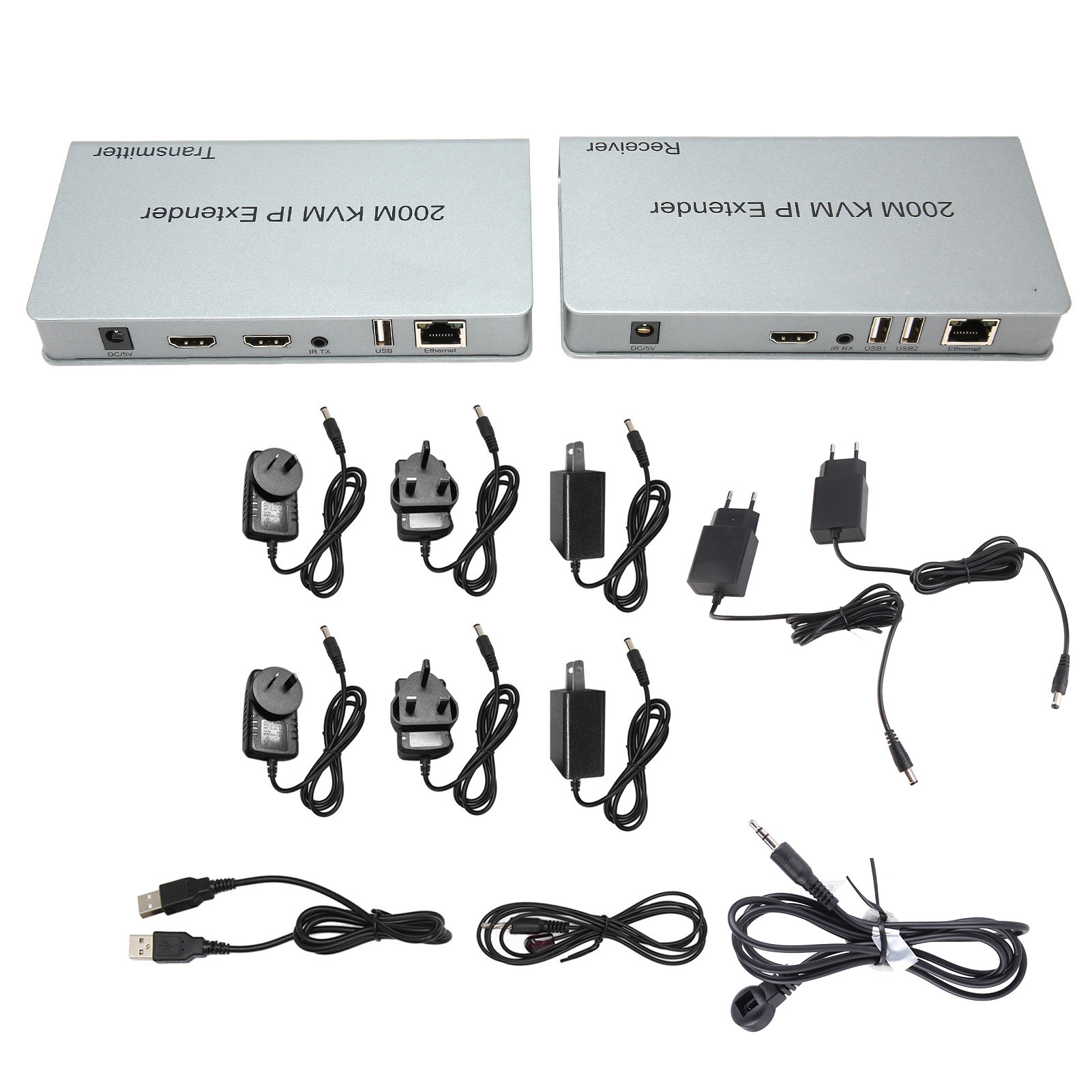 200m KVM IP Extender RJ45 HD Multimedia Interface KVM Over IP Extender With Hot