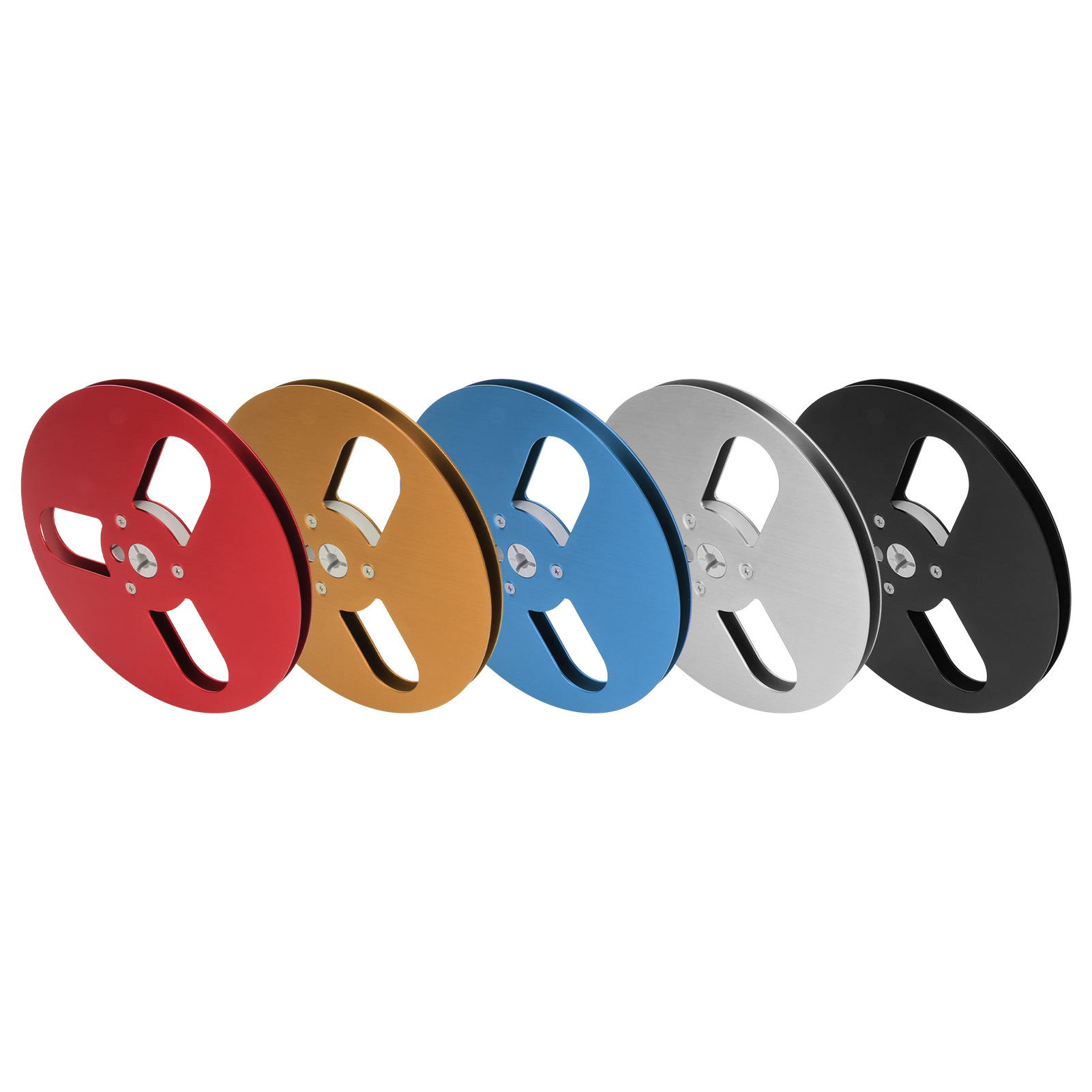 1/4 7in Empty Tape Reel Wind Resistance 3 Holes Open Reel Sound Takeup Reel NEW - Afbeelding 25 van 27