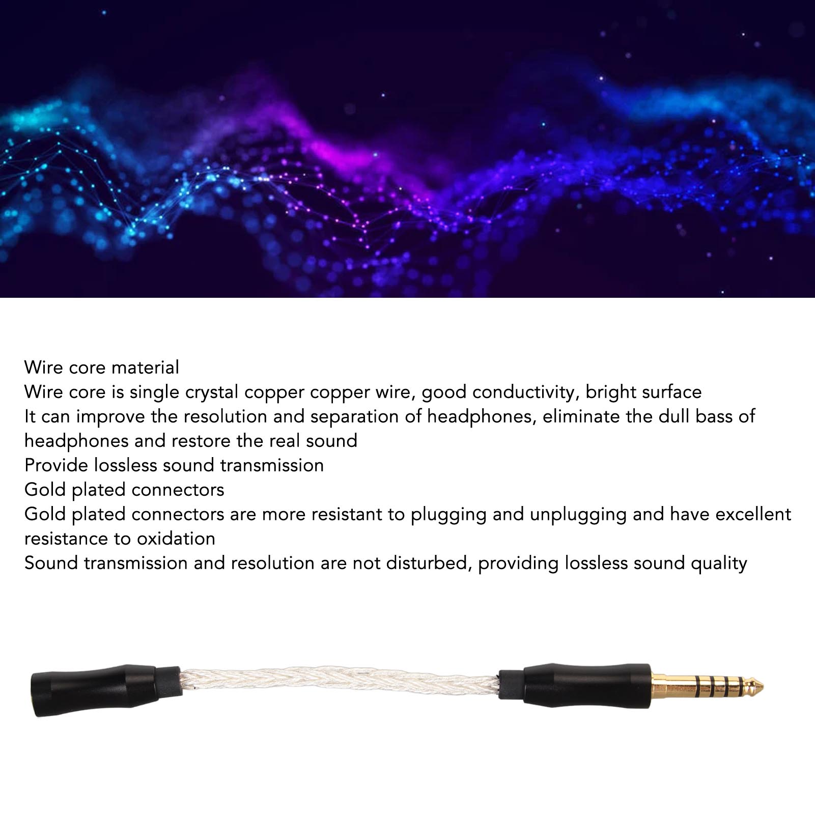 3.5mm to 4.4mm Headphone Adapter Cable Gold Plated 3.5mm Stereo Female to 4.4mm - 第 13/21 張圖片