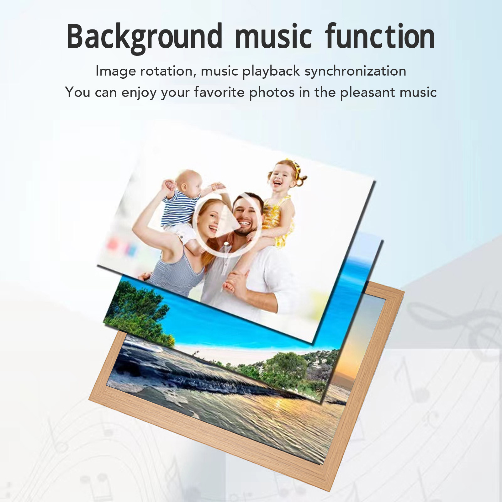 10.1in Digital Photo Frame HD 1024x600 LED Screen Video Photo Frame With S - Picture 14 of 18
