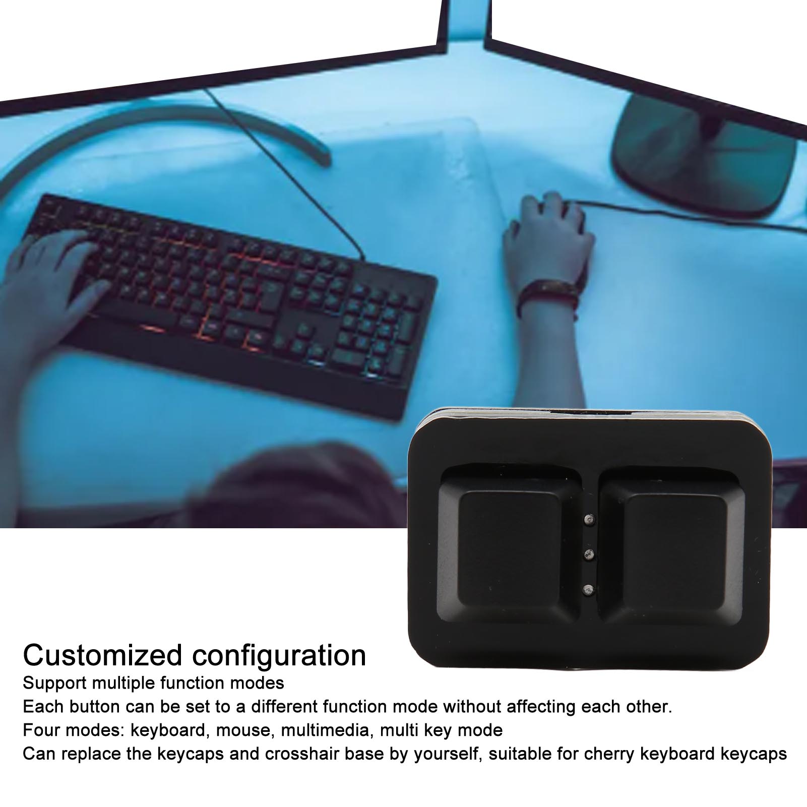 USB 2 Key Mini Keypad Custom RGB LED Backlight Macro Programming Keyboard For FY - Bild 26 von 30
