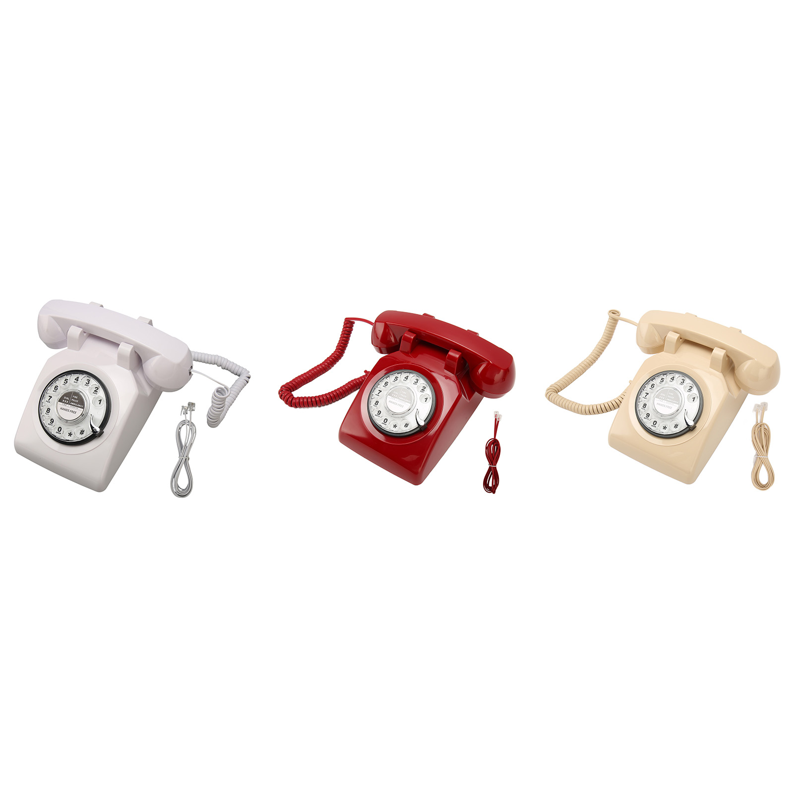 Retro Rotating Phone Old Fashioned Vintage Landline Phone With Mechanical Rin FY - Afbeelding 31 van 31