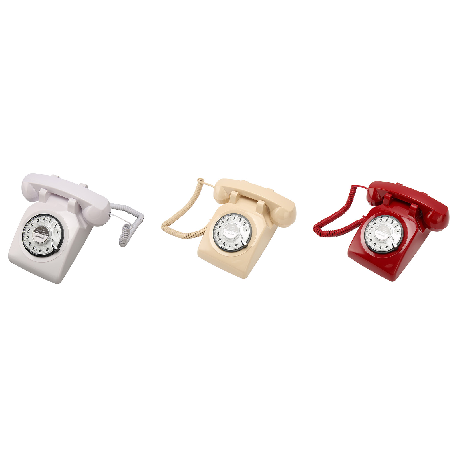 Retro Rotating Phone Old Fashioned Vintage Landline Phone With Mechanical Rin CB - Afbeelding 26 van 31