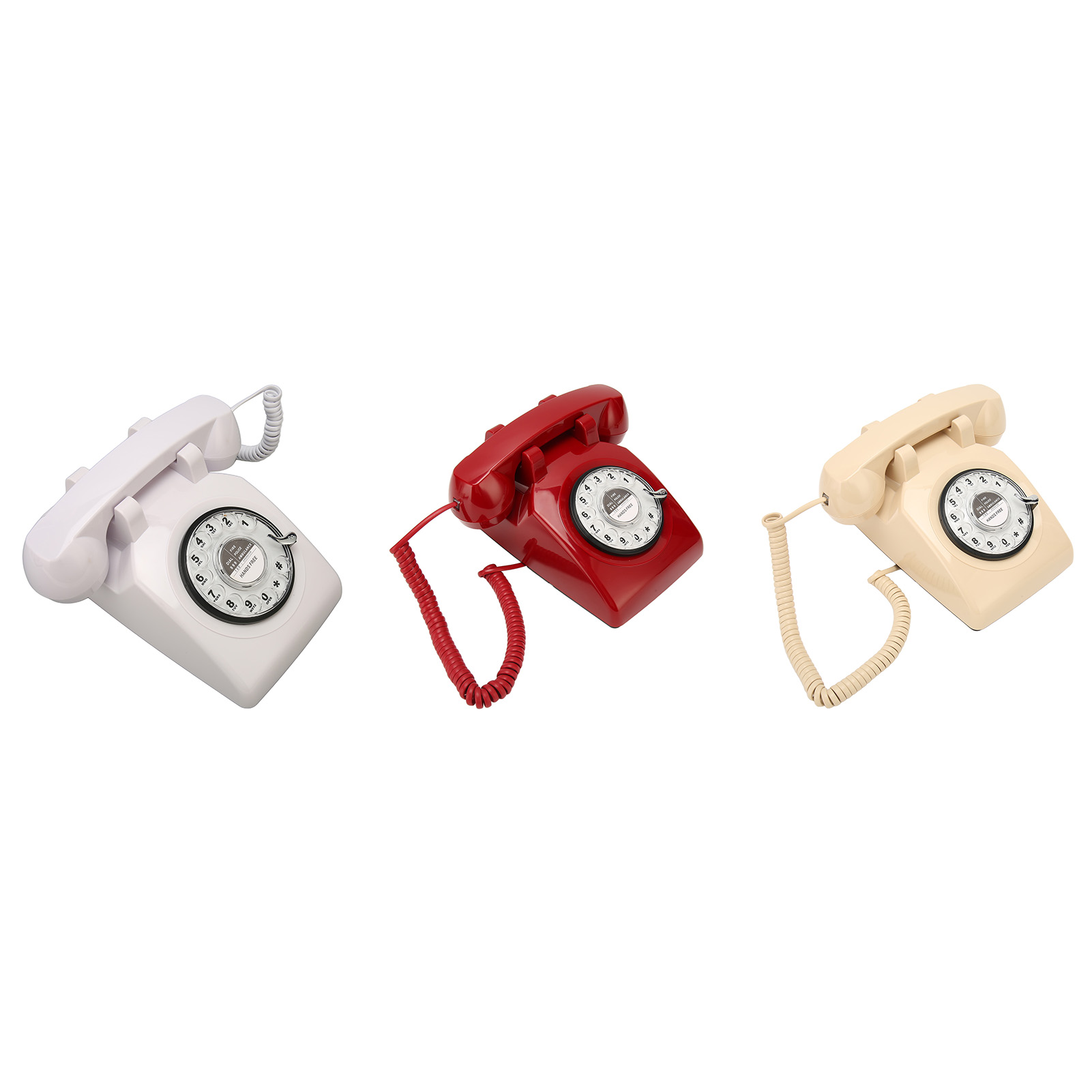 Retro Rotating Phone Old Fashioned Vintage Landline Phone With Mechanical Rin FY - Afbeelding 25 van 31