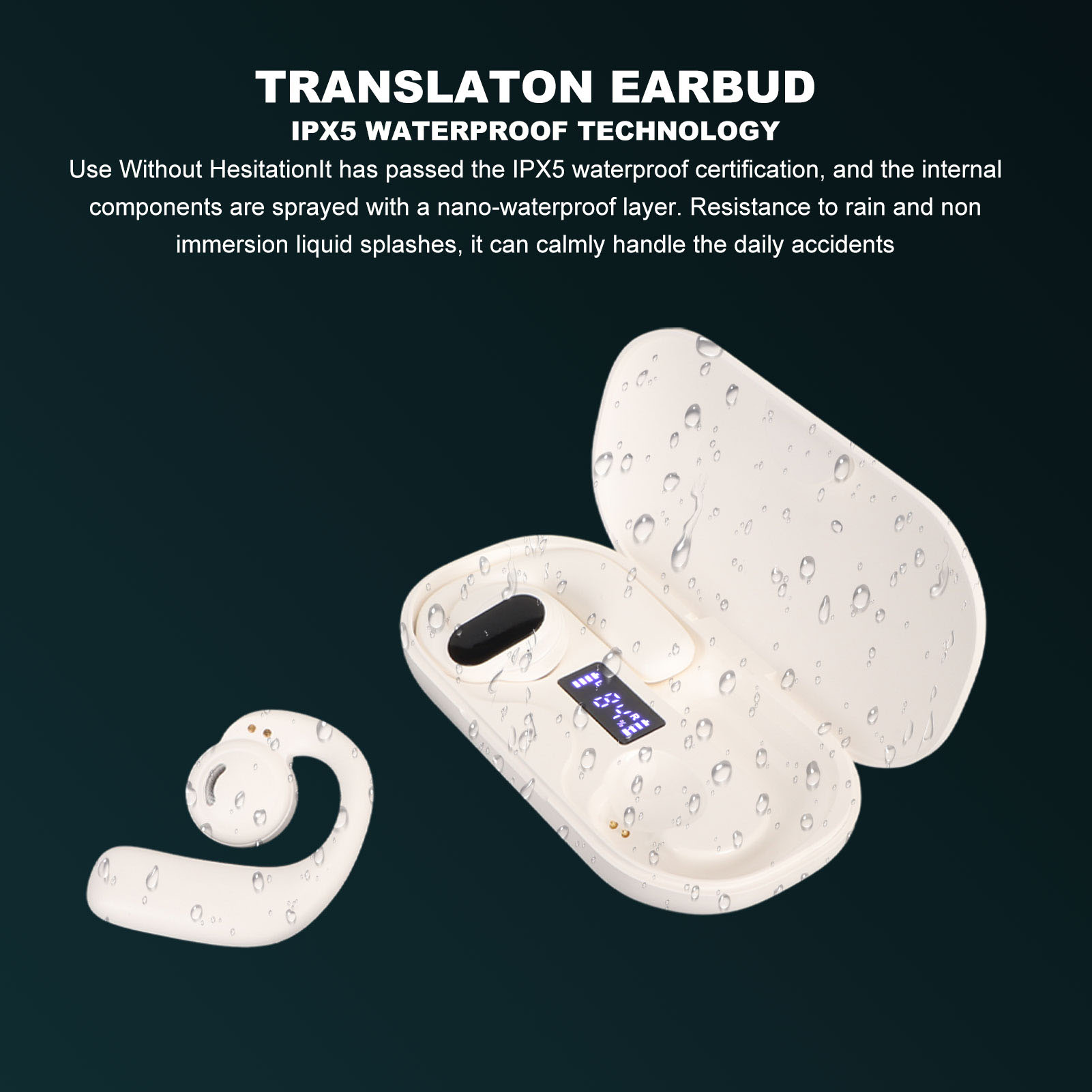 Language Translator Earbuds Multifunction Noise Reduction Stereo Sound 144 Ki CB - Afbeelding 30 van 33