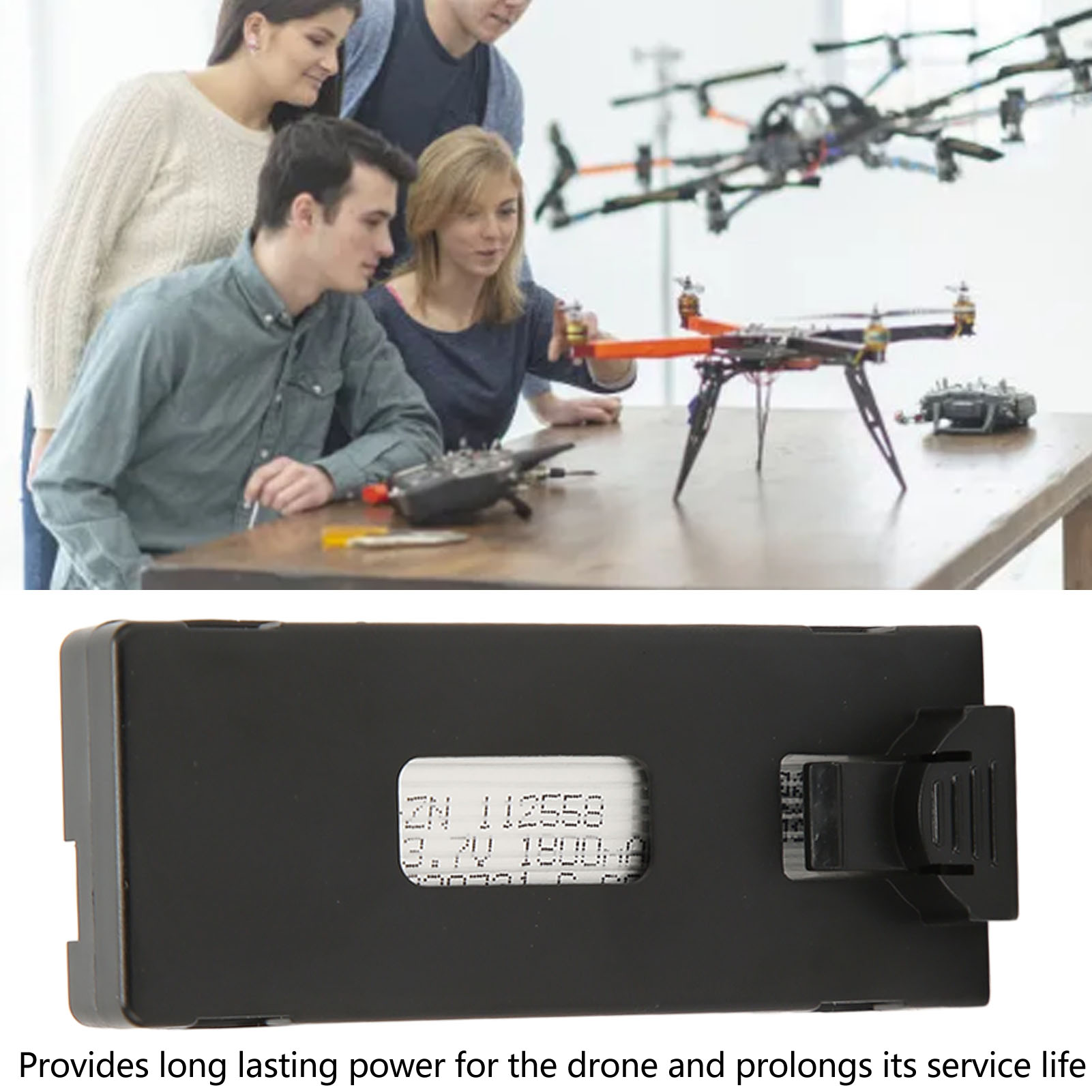 Batteria di ricambio per drone radiocomandato 3,7 V 1800 mAh batteria RC UAV per E88 E525 E99 K3 SPM - Foto 25 di 28