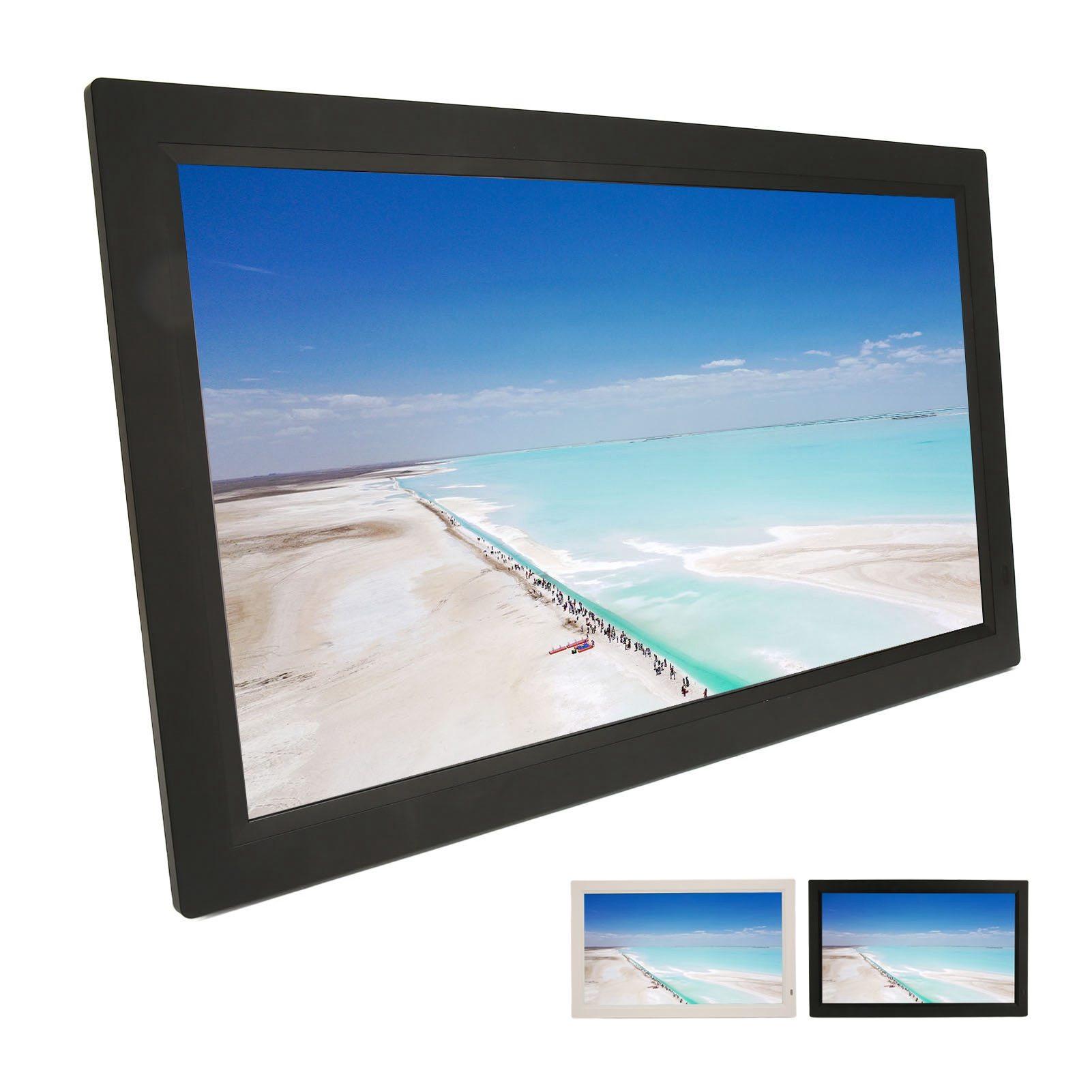 Digital Photo Frame 21.5in HD IPS Screen Support USB Storage Card Video Musi NEW - Afbeelding 23 van 24
