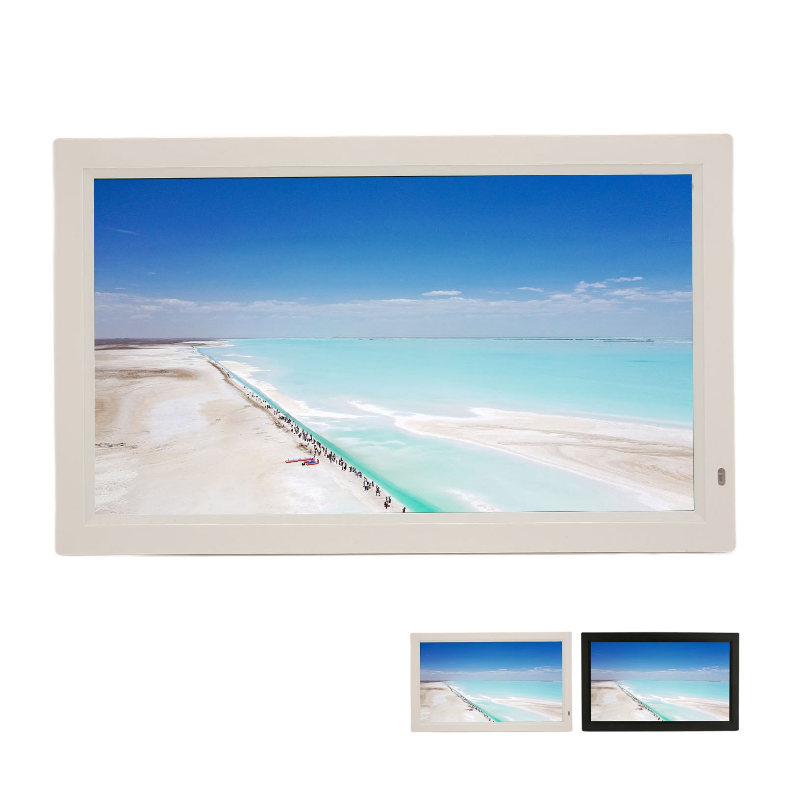 Digital Photo Frame 21.5in HD IPS Screen Support USB Storage Card Video Musi NEW - Afbeelding 13 van 24