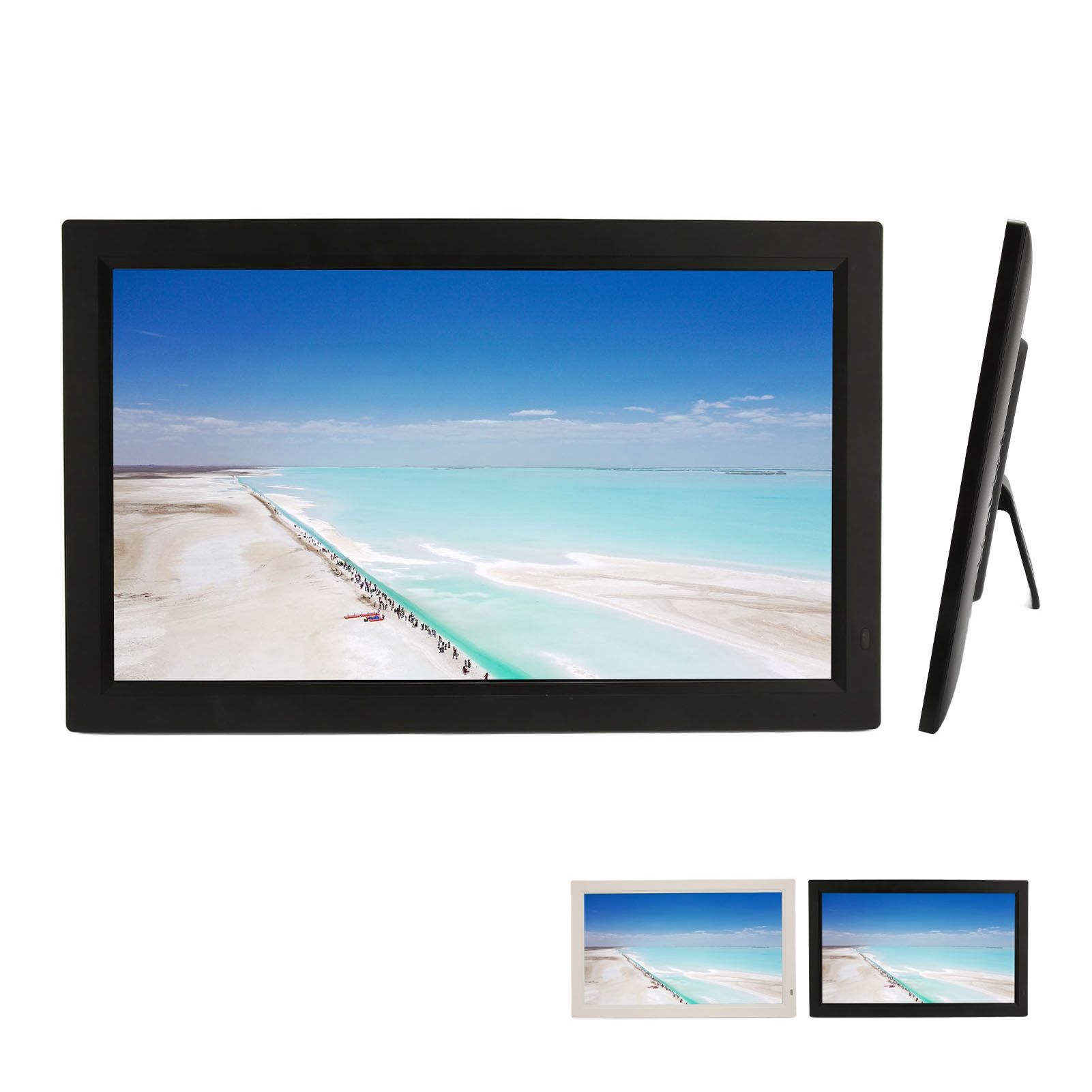 Digital Photo Frame 21.5in HD IPS Screen Support USB Storage Card Video Musi NEW - Afbeelding 16 van 24