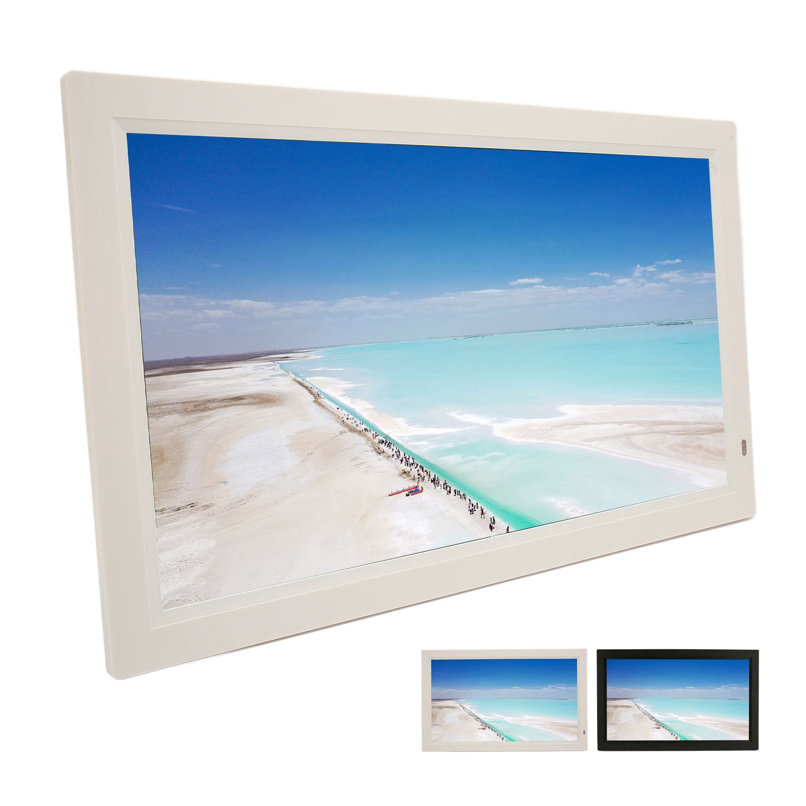 Digital Photo Frame 21.5in HD IPS Screen Support USB Storage Card Video Musi NEW - Afbeelding 22 van 24