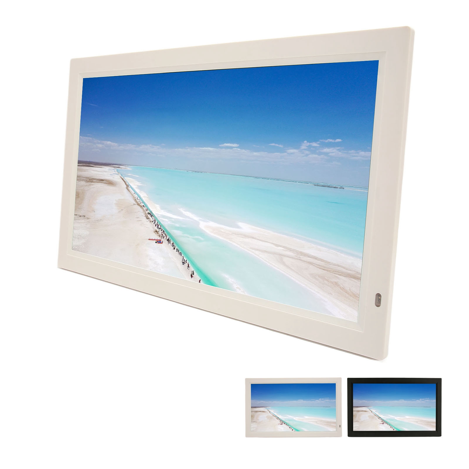 Digital Photo Frame 21.5in HD IPS Screen Support USB Storage Card Video Musi NEW - Afbeelding 15 van 24