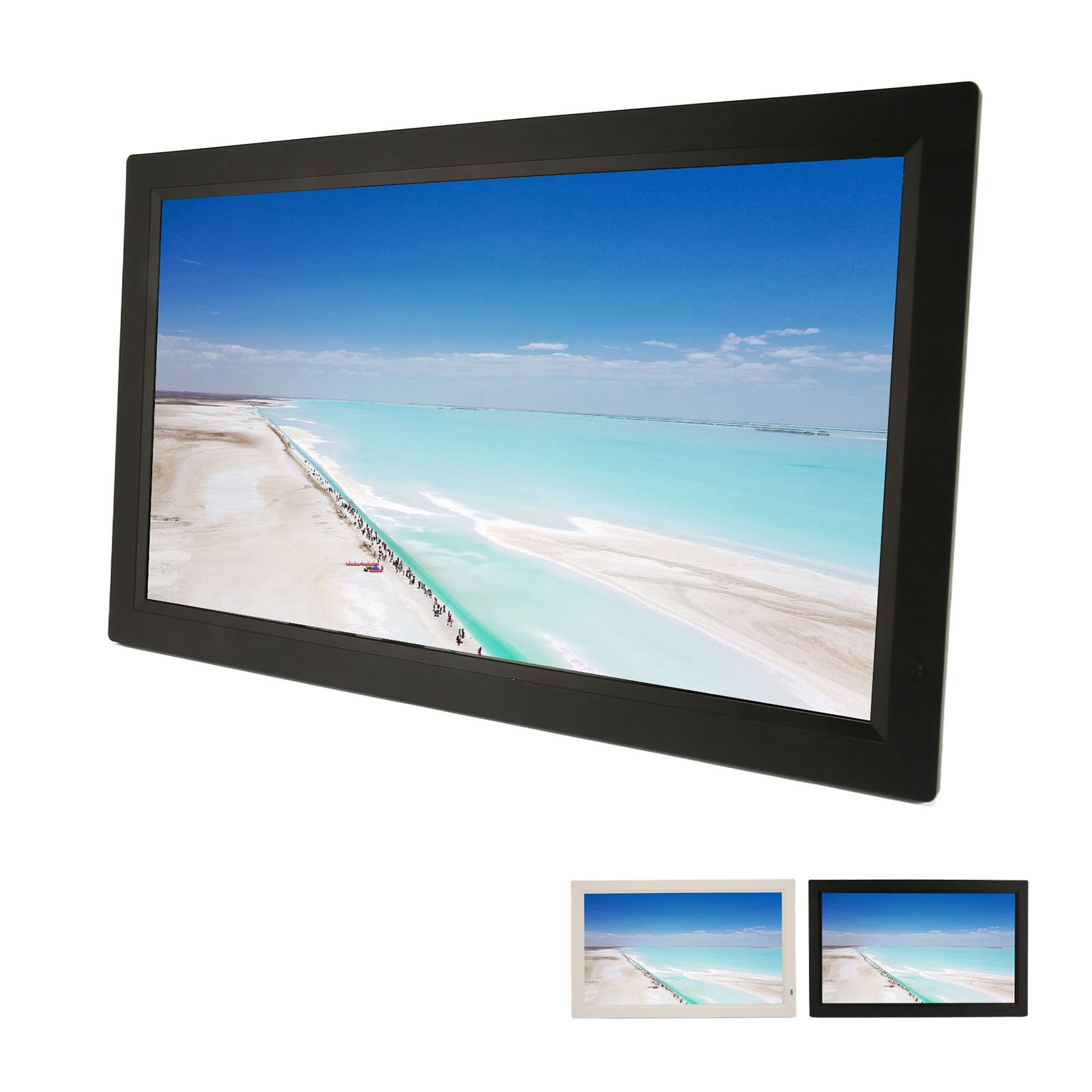 Digital Photo Frame 21.5in HD IPS Screen Support USB Storage Card Video Musi NEW - Afbeelding 14 van 24