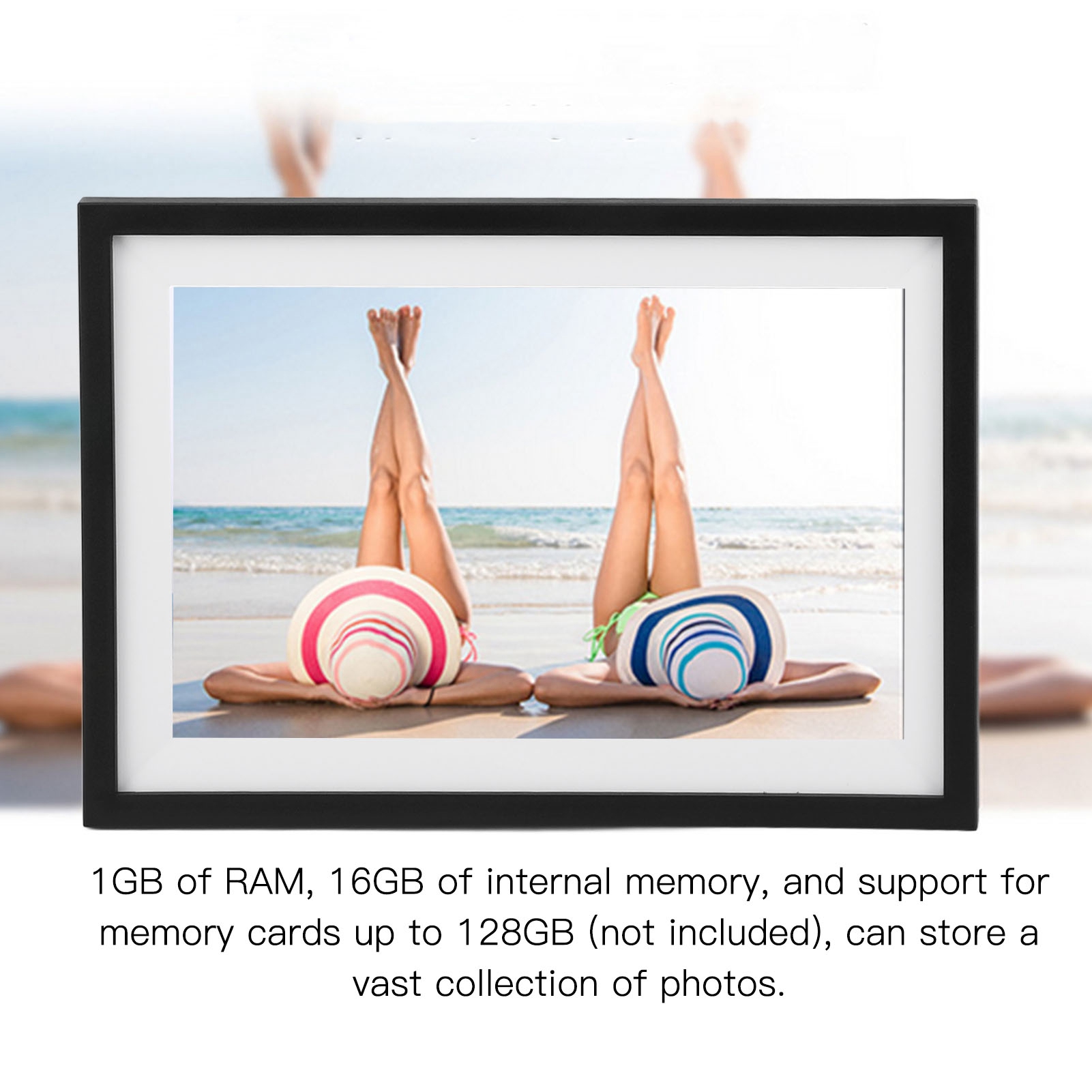 10in Digital Photo Frame IPS Touch Screen WiFi APP Remote Control Electronic NEW - Afbeelding 16 van 21