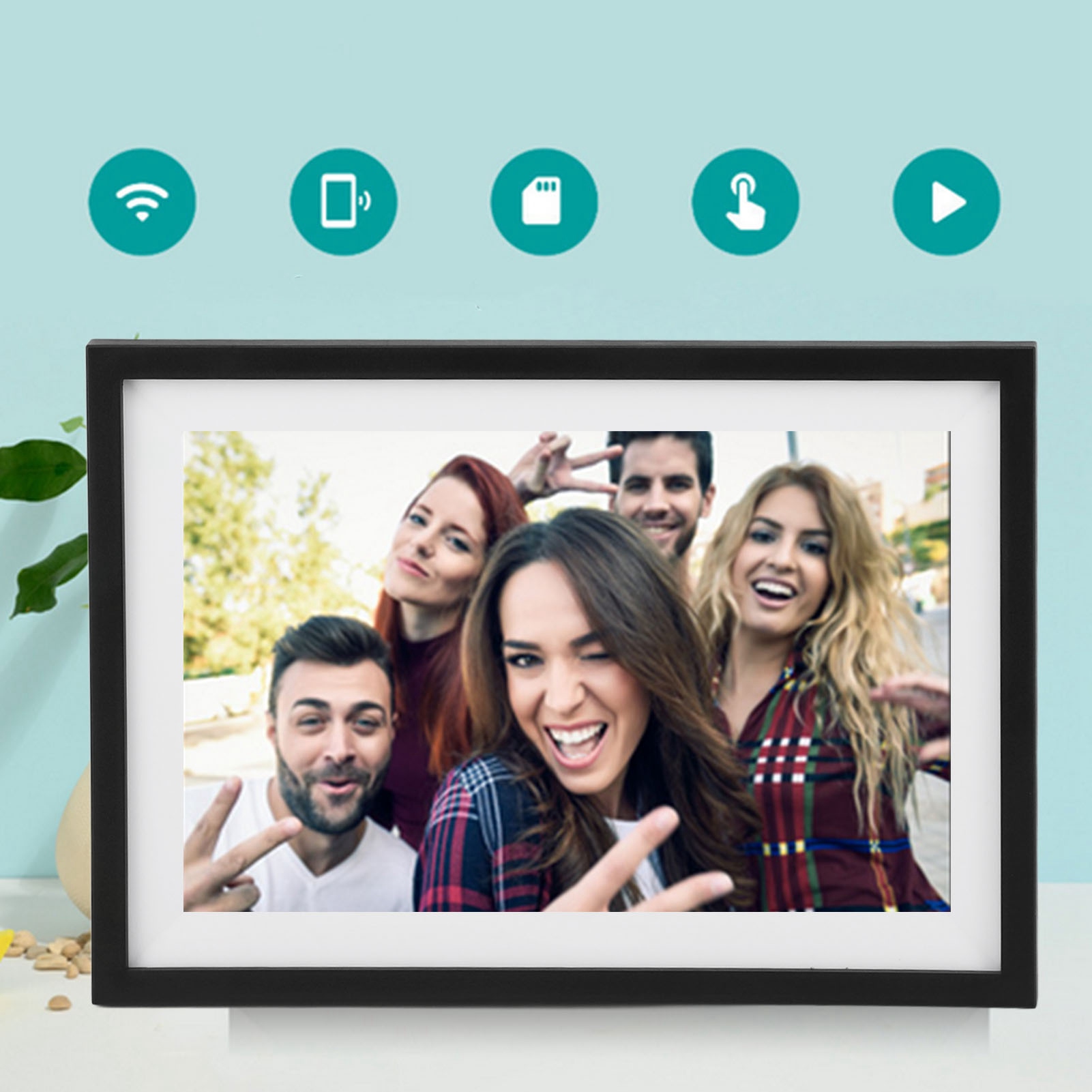 10in Digital Photo Frame IPS Touch Screen WiFi APP Remote Control Electronic NEW - Afbeelding 17 van 21