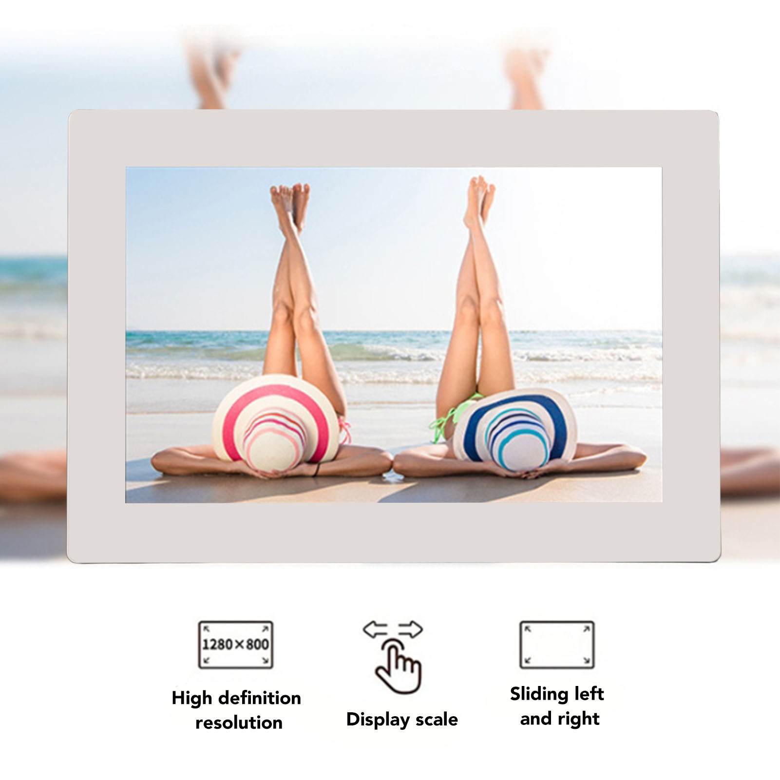 10in WiFi Digital Picture Frame IPS Touch Screen Easy Setup To Share Photos NEW - Afbeelding 18 van 18