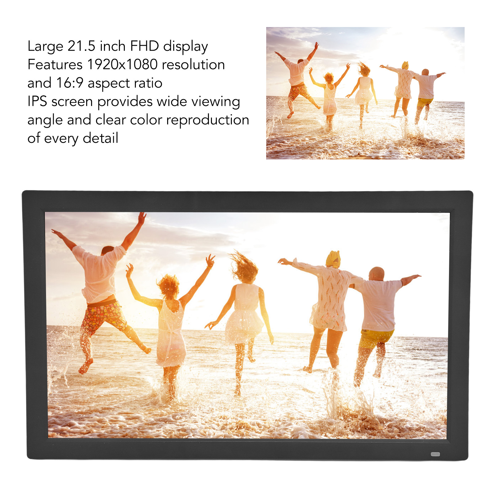 21.5in Digital Picture Frame 1920x1080 IPS HD Screen Music Slideshows Calend NEW - Afbeelding 21 van 24