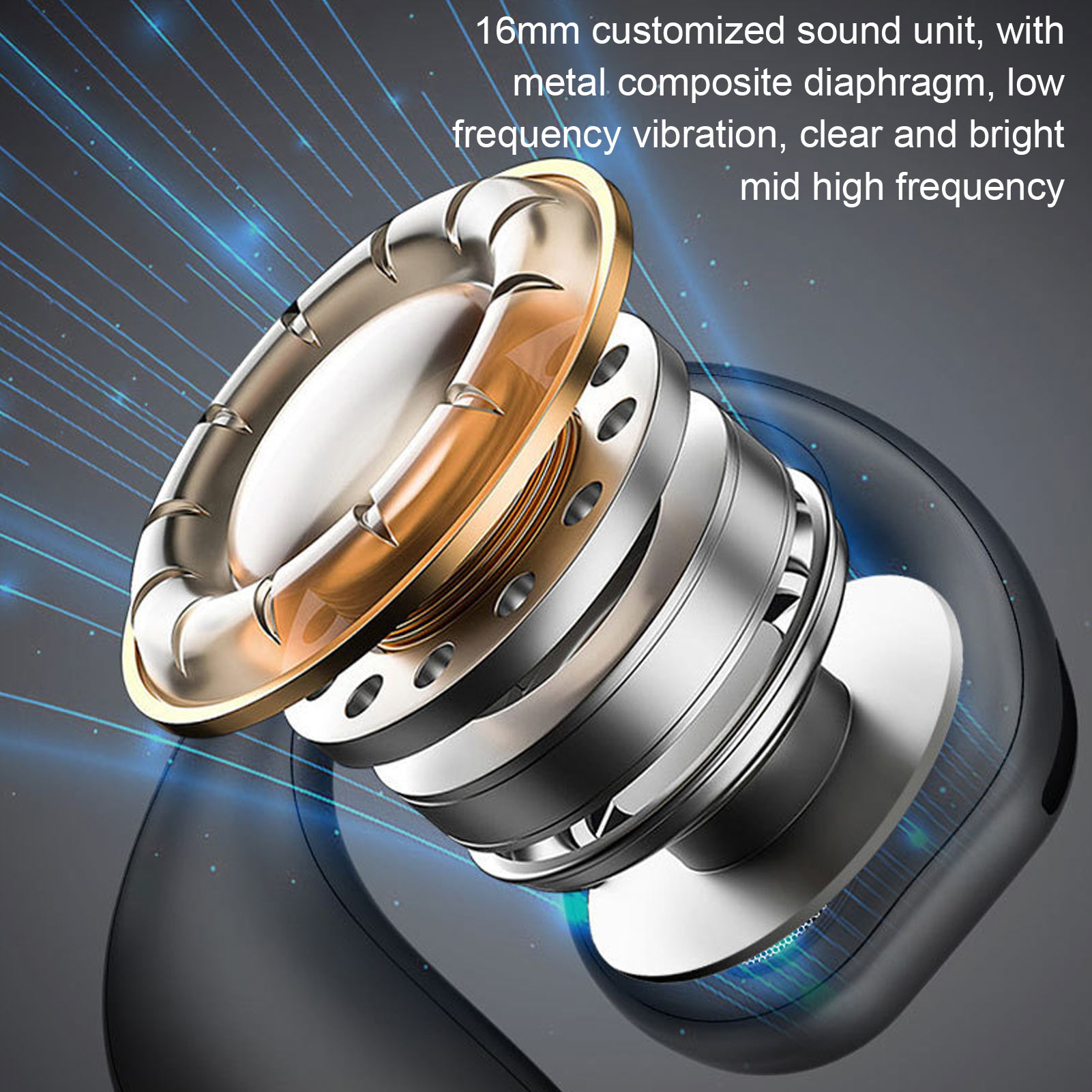 Single Ear BT Headset Multifunction BT 5.3 Long Endurance Noise Reduction Ste FY - Zdjęcie 26 z 33