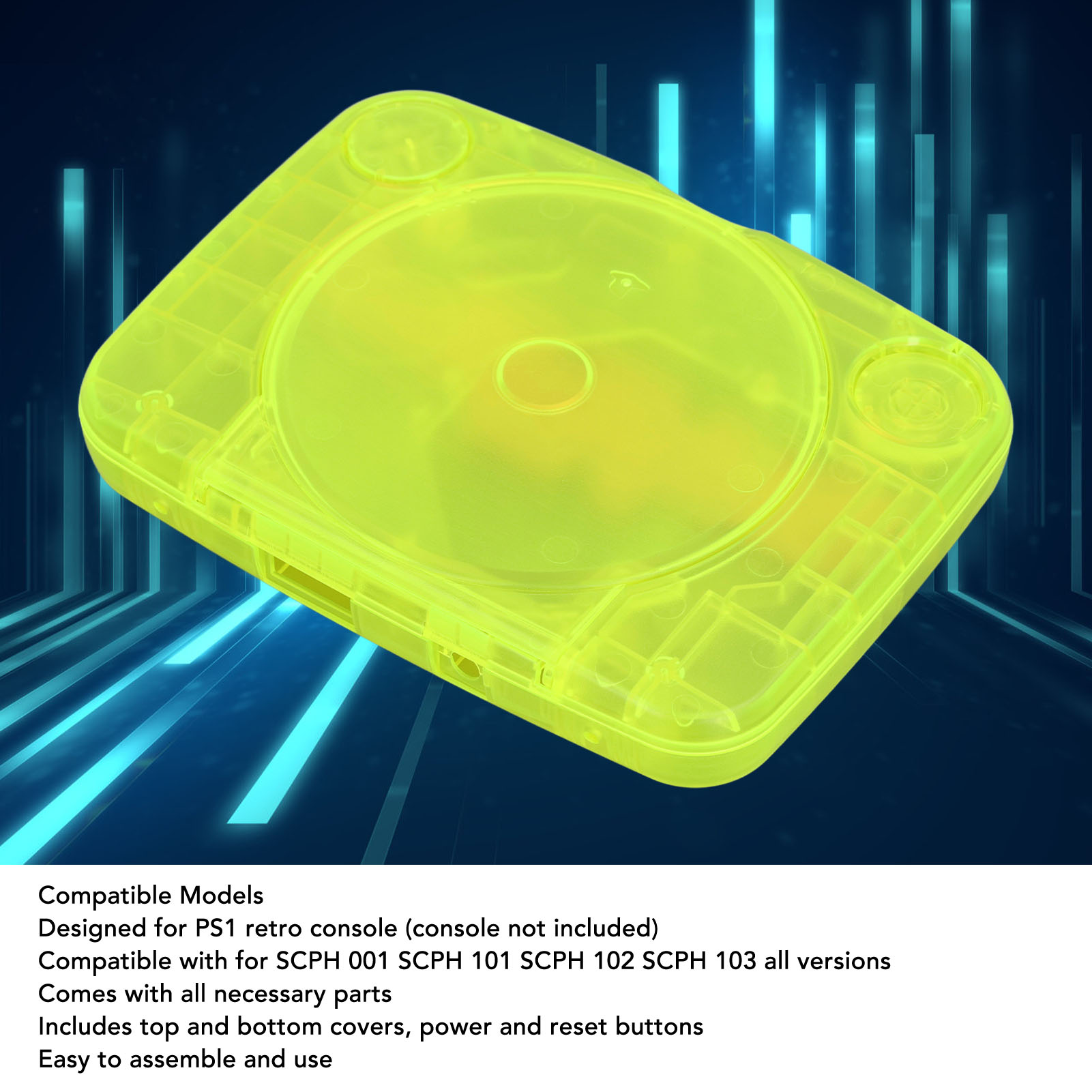 Console Replacement Shell Translucent Retro Console Case for PS1 for SCPH 001 - Picture 16 of 24