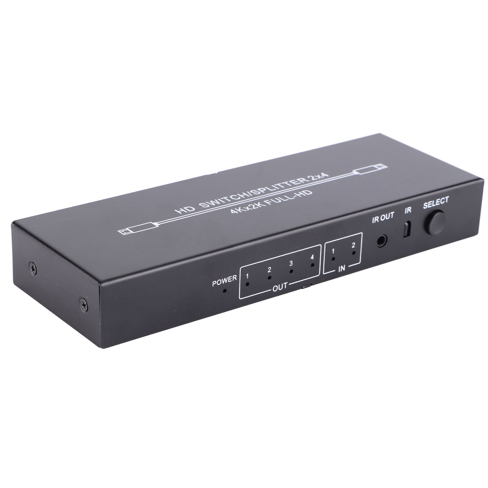 HD Multimedia Interface Splitter 2 In 4 Out 4K HD Switcher With Remote Contr NEW - Afbeelding 14 van 18