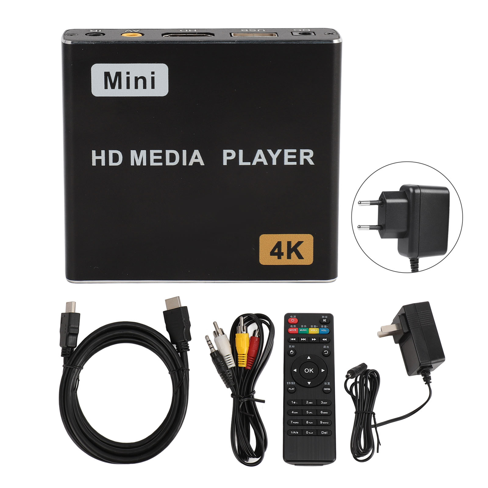 Mini 4K HD Media Player HD Multimedia Interface AV USB Storage Card IR Inter NEW - Afbeelding 15 van 18