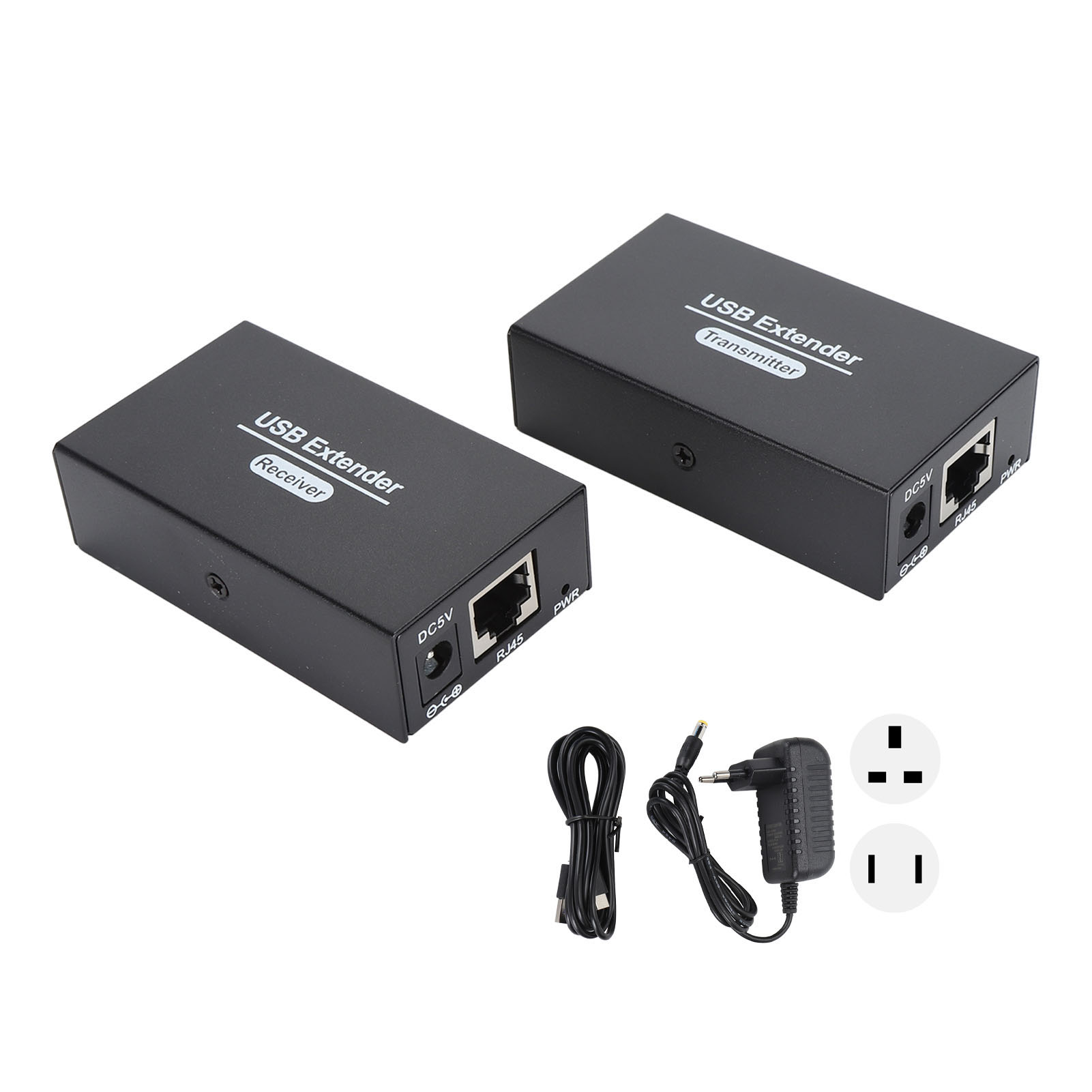 USB Extender 262ft Over Single Ethernet Cat5e 6 7 USB RJ45 LAN Extender With Fit