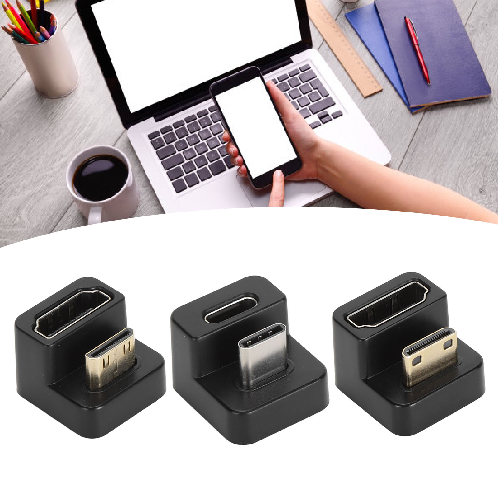 U Shaped Adapter Professional Efficient Supports PD20W Portable 180° Angle Ad CB - Afbeelding 29 van 32