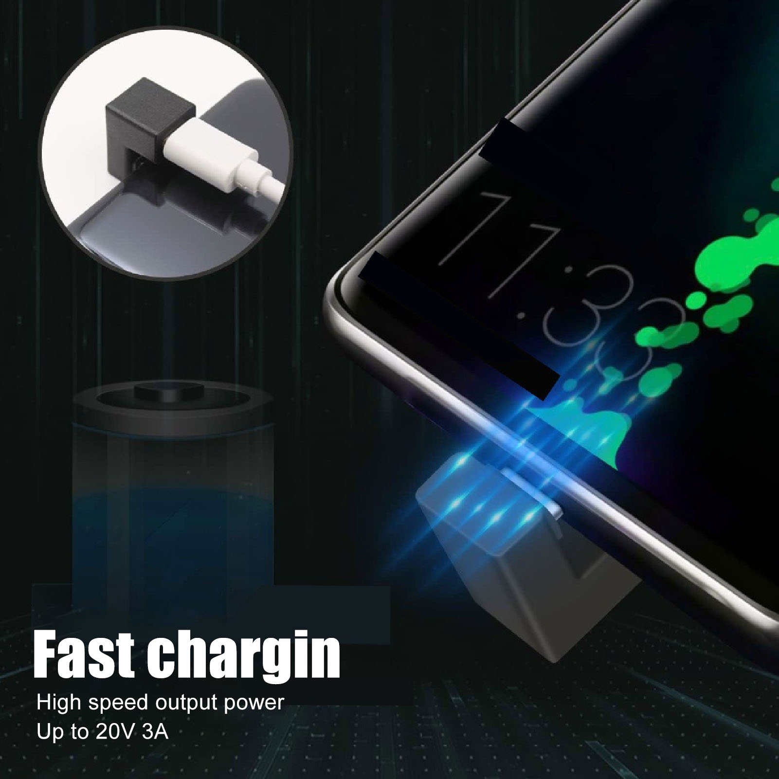 U Shaped Adapter Professional Efficient Supports PD20W Portable 180° Angle Ad FY - Afbeelding 24 van 32