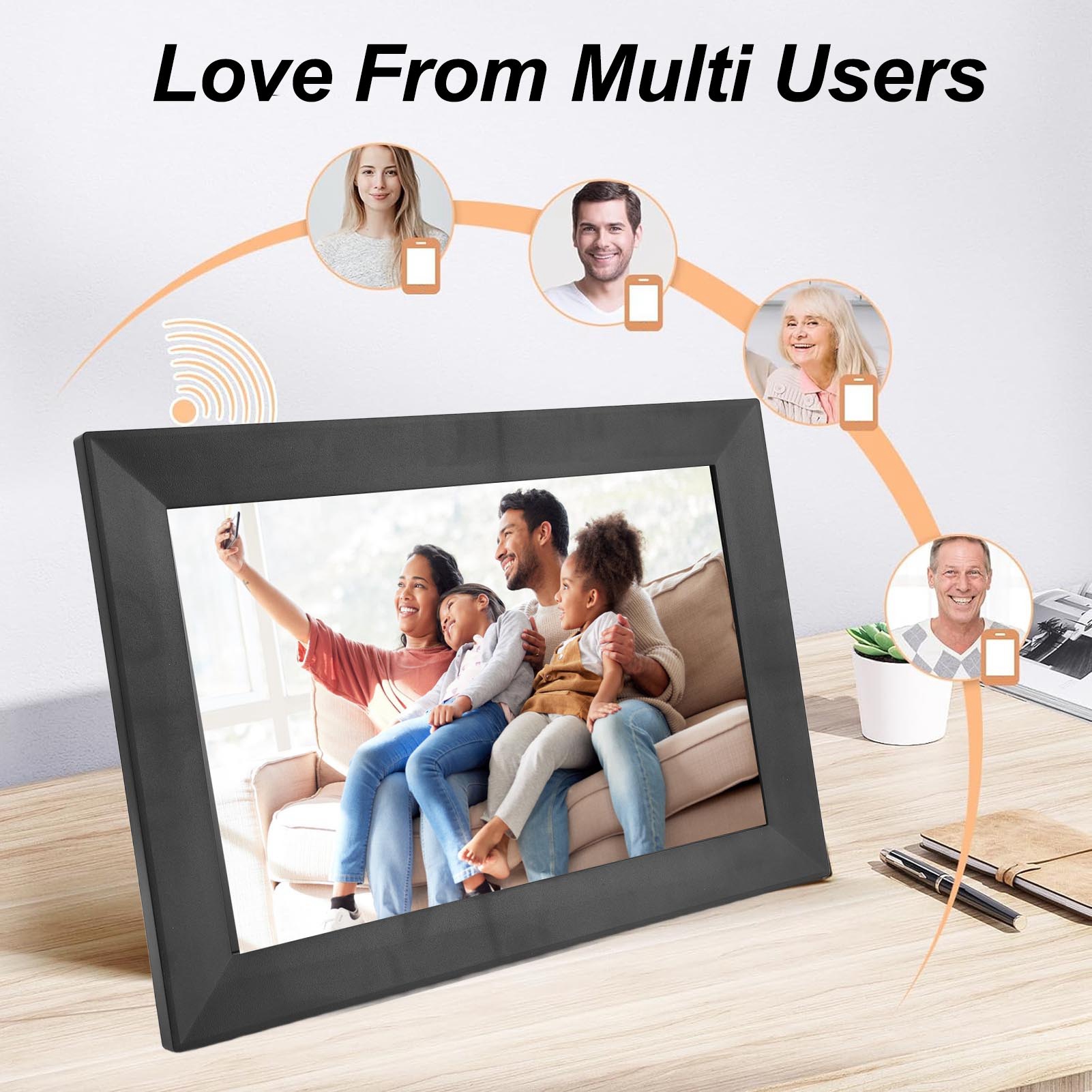 10.1in WiFi Digital Picture Frame IPS HD Touchscreen Smart Digital Photo Fra NEW - Afbeelding 16 van 21