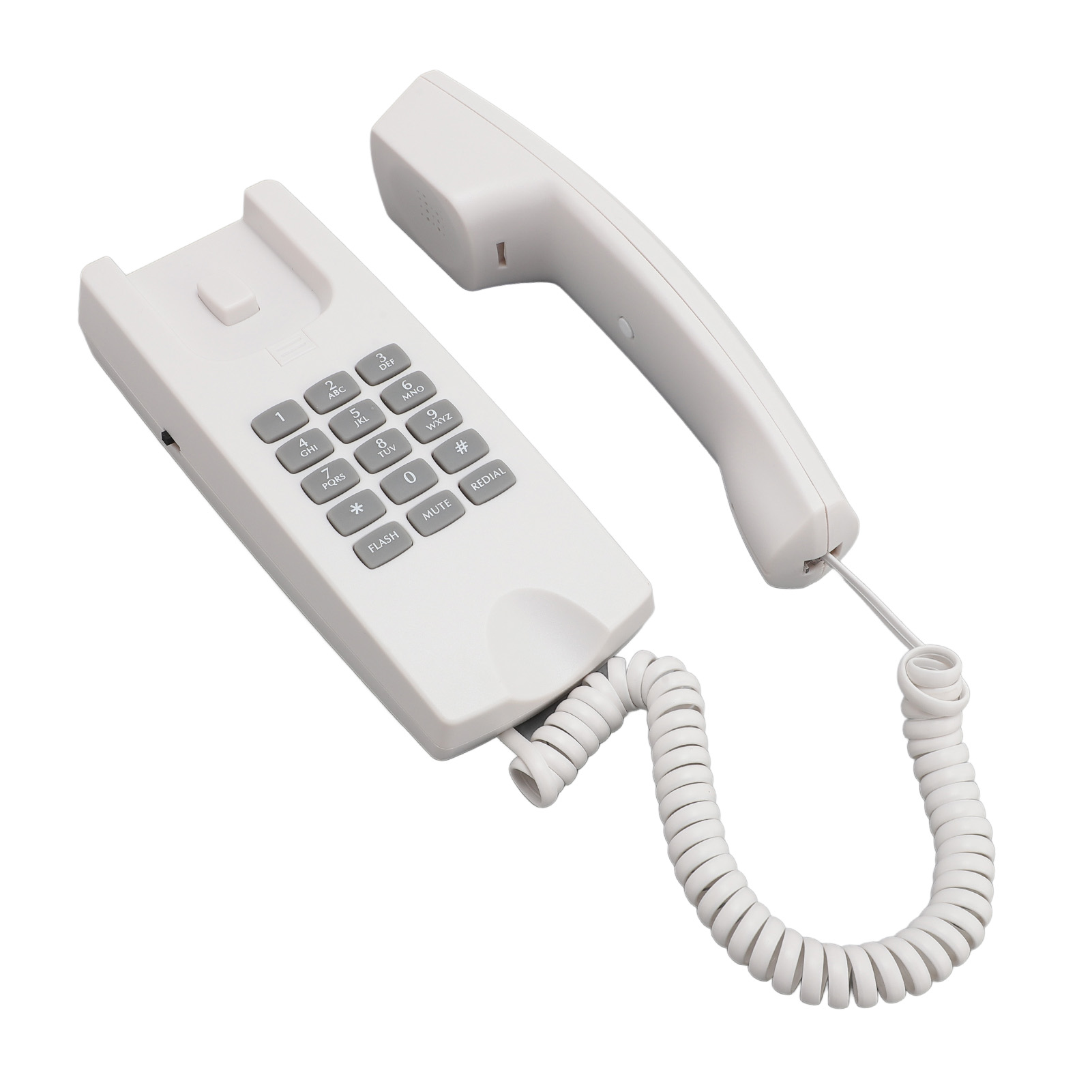 Telefon przewodowy ABS naścienny telefon stacjonarny z regulacją głośności wyciszenie i CB - Zdjęcie 27 z 29