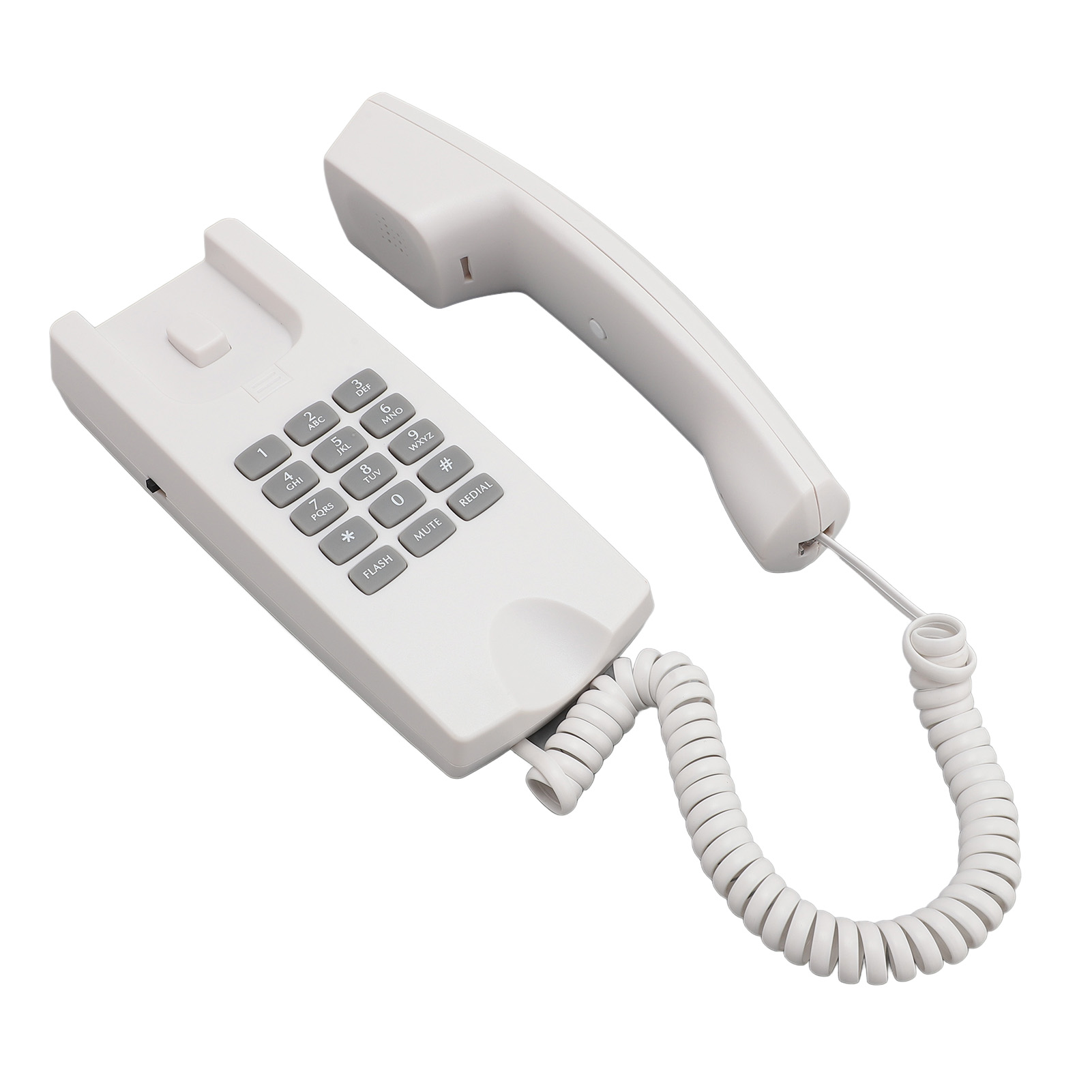Telefon przewodowy ABS naścienny telefon stacjonarny z regulacją głośności wyciszenie i CB - Zdjęcie 28 z 29