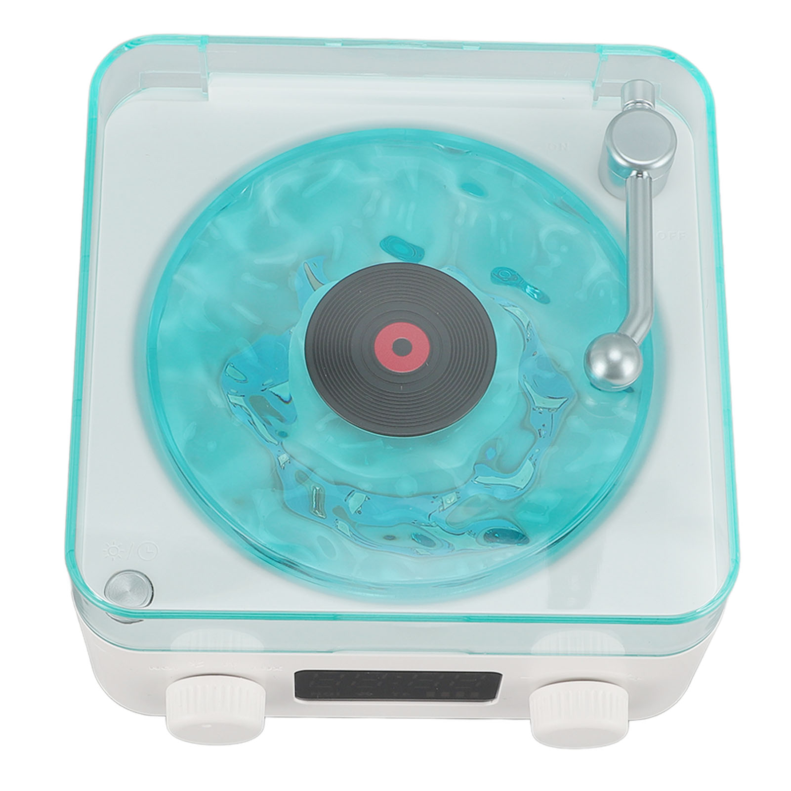Record Player Style BT Speaker With Night Light And Time Display 3 In 1 Mult Hot - Picture 32 of 33