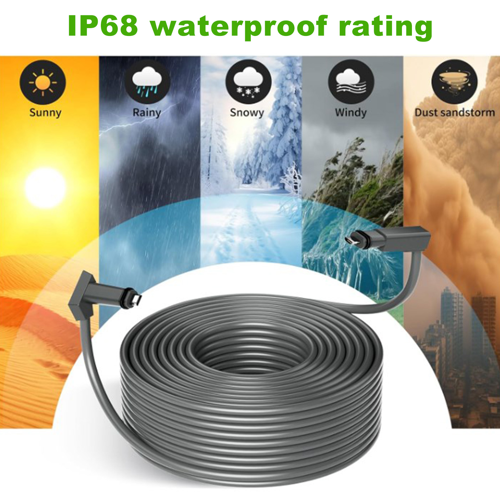 Rectangular Satellite Replacement Cable IP68 Waterproof 1200Mpbs Extension Et FY - Afbeelding 25 van 31