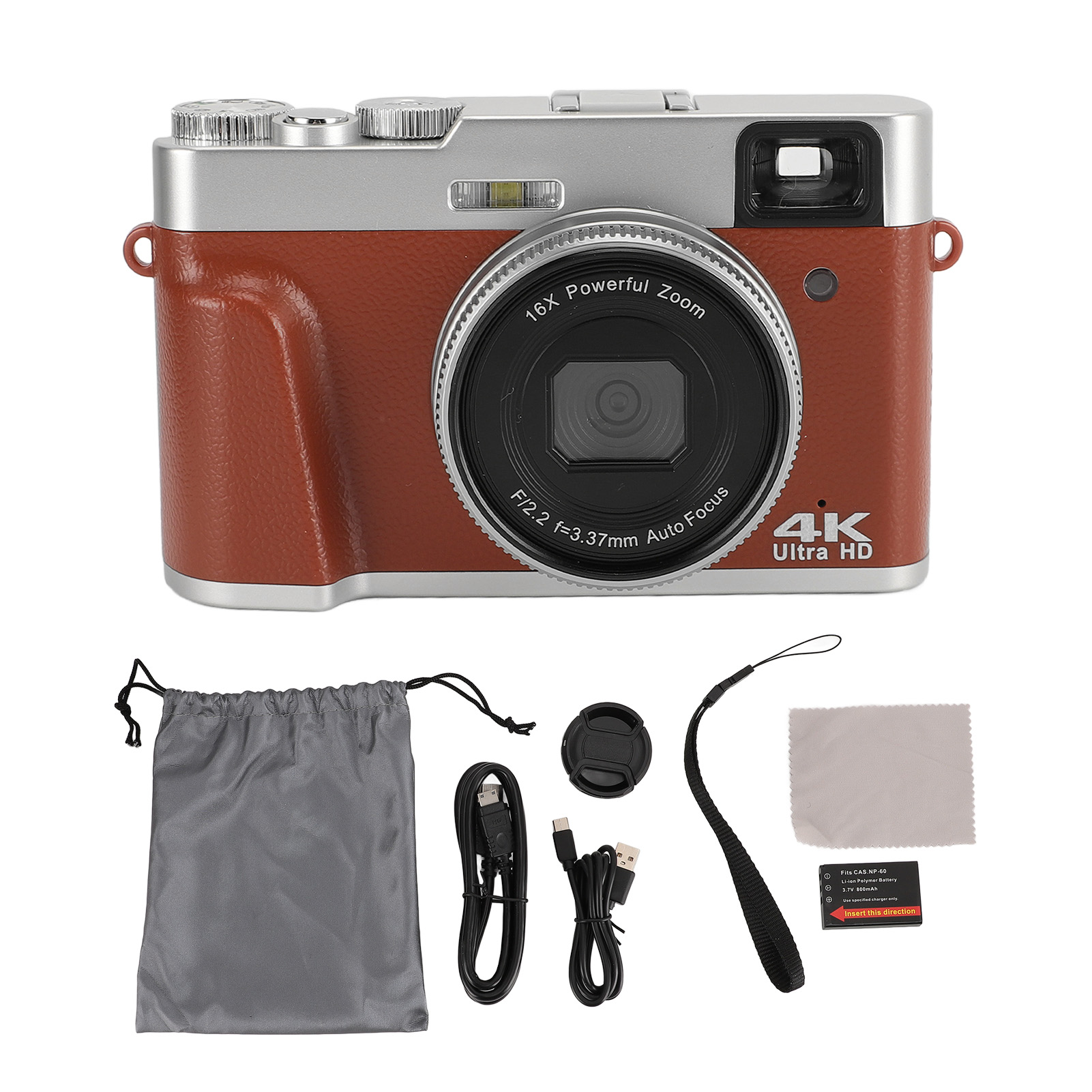 New 4K 48MP Digital Camera 2.8in Screen Anti Shake 16X Digital Zoom Video Camera - Picture 17 of 18