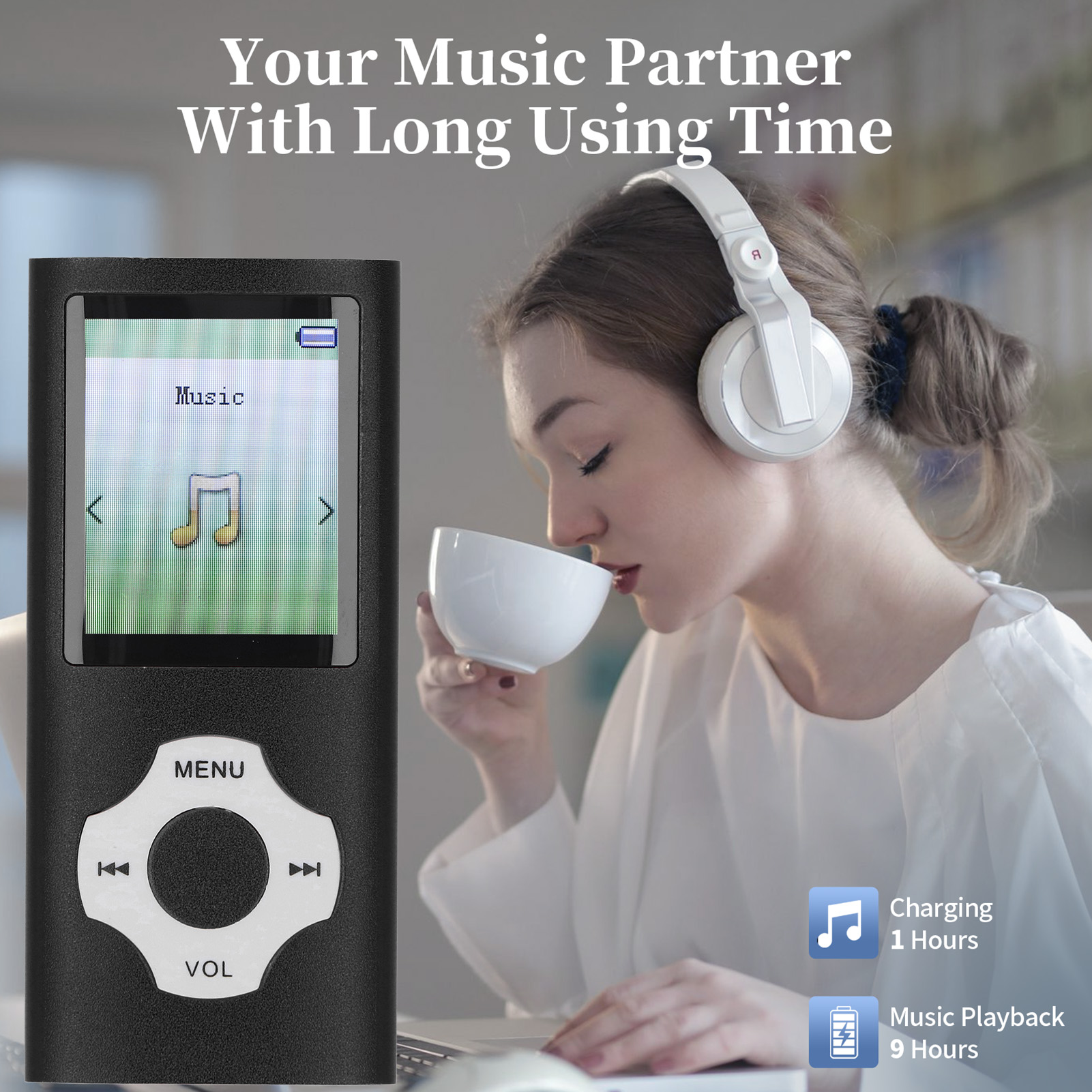 Reproductor MP3 MP4 BT 5.0 Sonido HiFi Pantalla a Color de 1,8 pulgadas 128 GB Ampliable Portátil - Imagen 28 de 42
