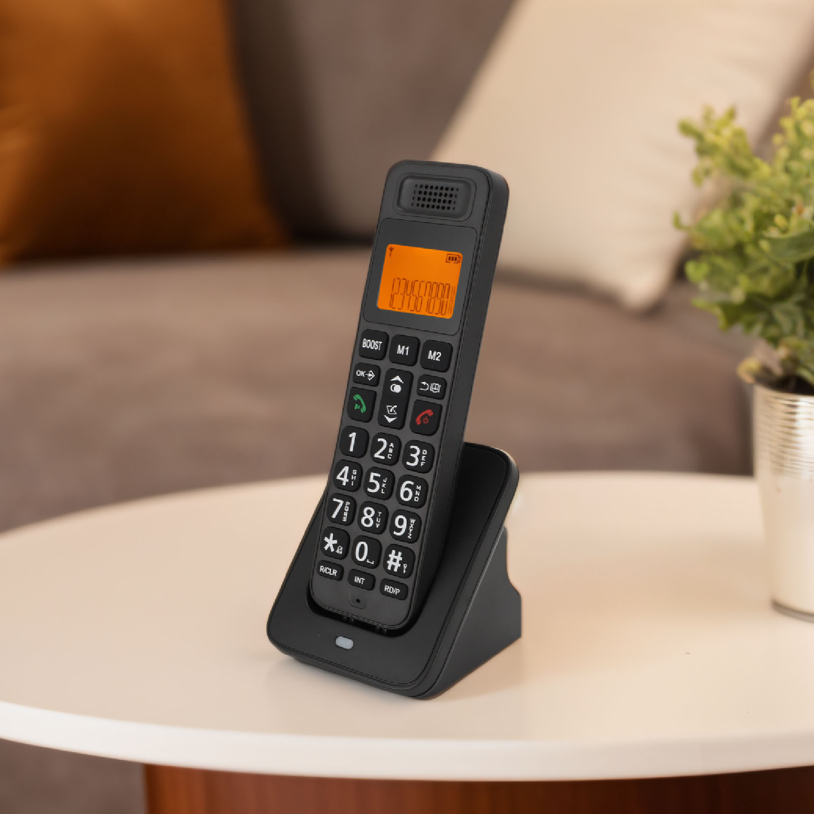 Cordless Phone Big Pressing Keys Yellow Bakclit Screen Multifunctional Handse FY - Zdjęcie 25 z 30