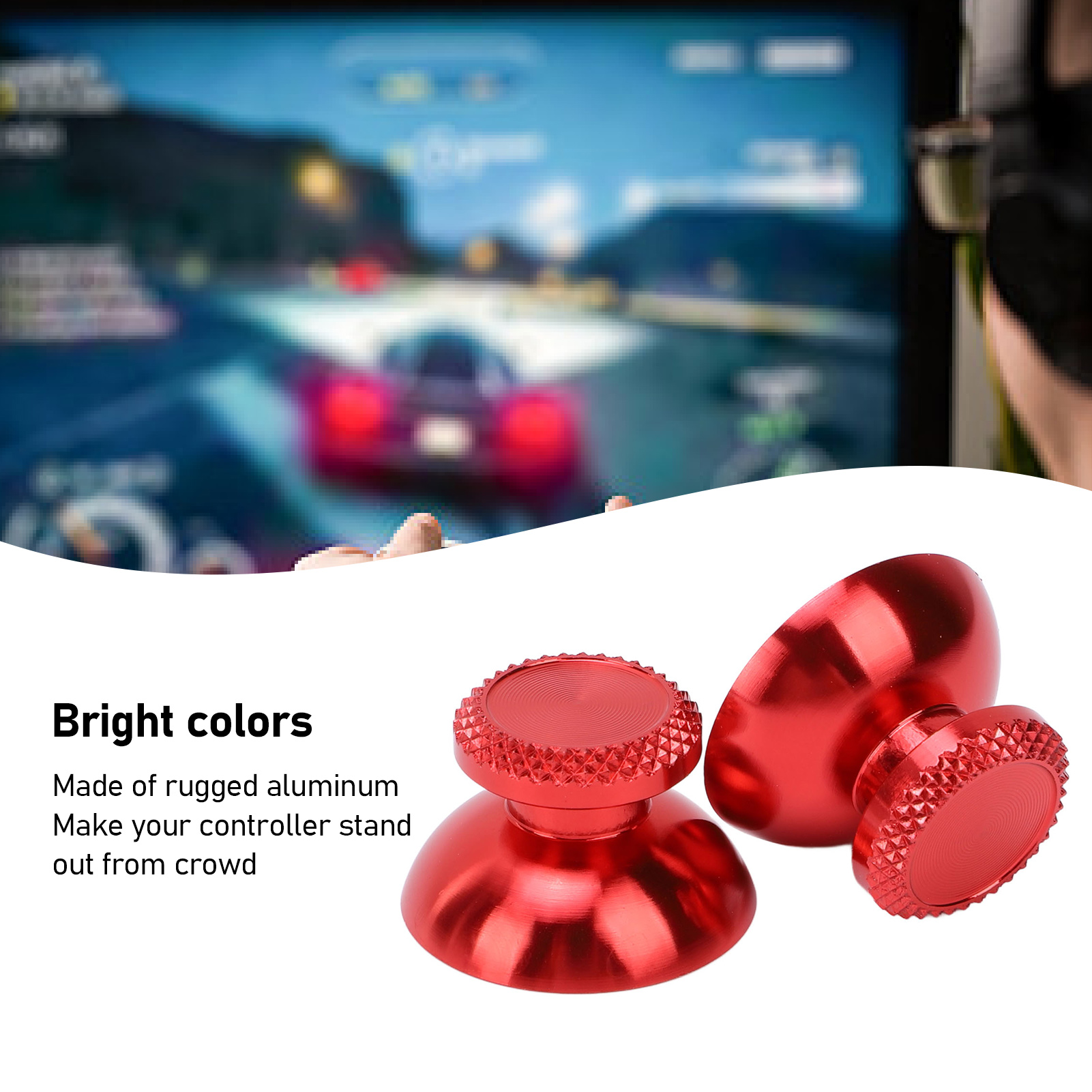 2x Metal Analog Grips Stick Thumbsticks Controller Metallic Joystick Handhel Hot - Bild 40 von 46