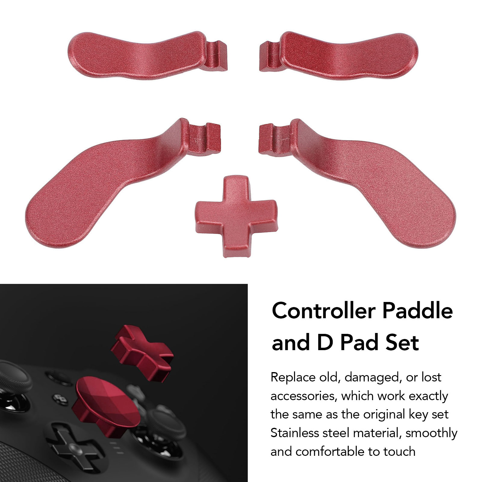 New 5 Pcs Controller Paddle And D Pad Precise Fit Stainless Steel D Pad Paddle - Picture 13 of 24