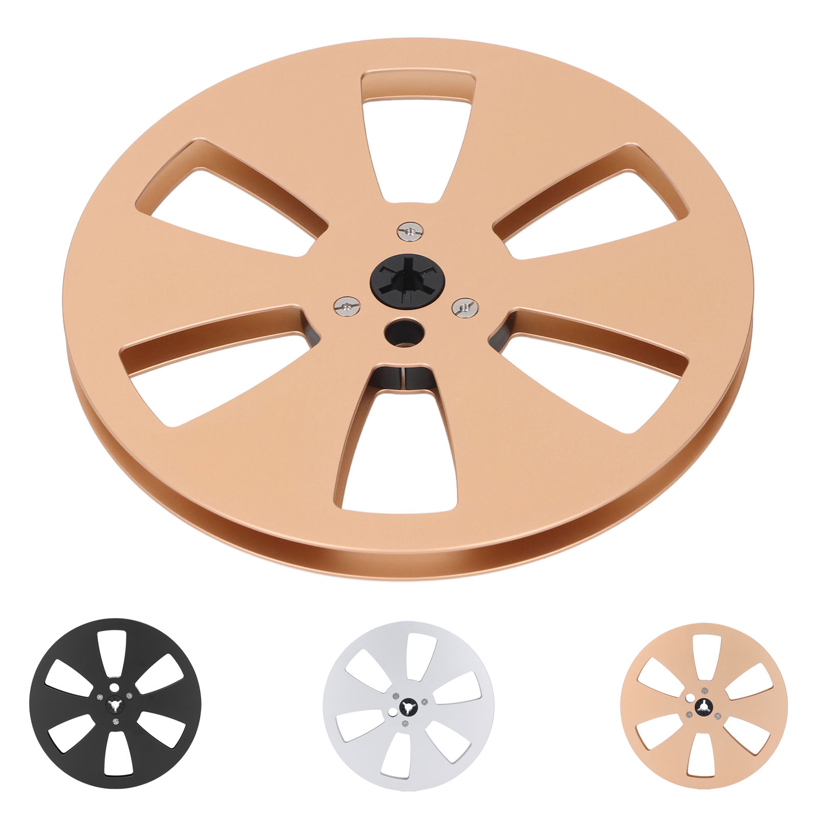 Sound Tape Empty Reel 1/4 7in Metal Aluminum For Tape Recorder Opening NEW - Afbeelding 14 van 21